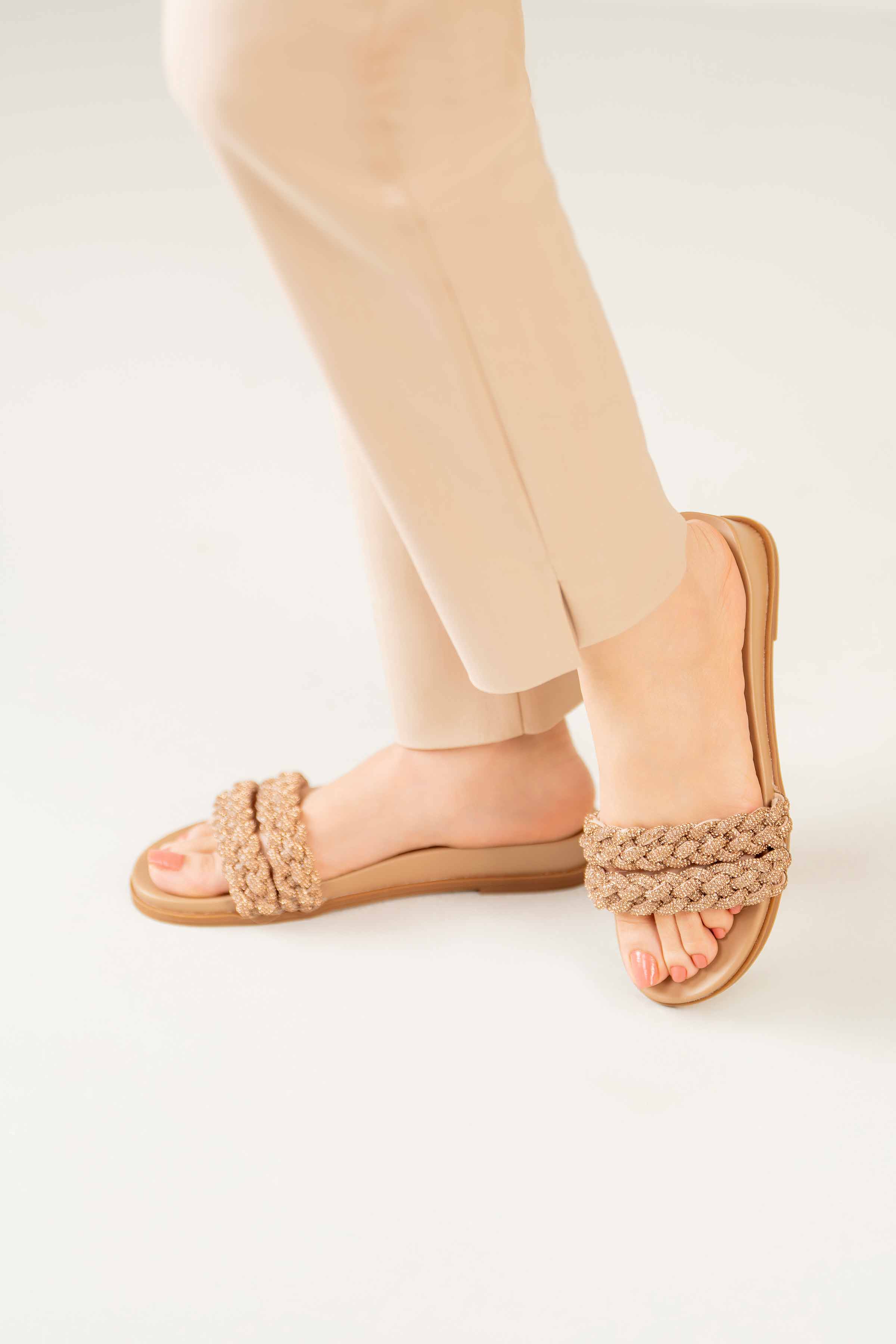 Champagne Chappal-440552916 for Women - Fashion Collection | Nishat | Shop Online