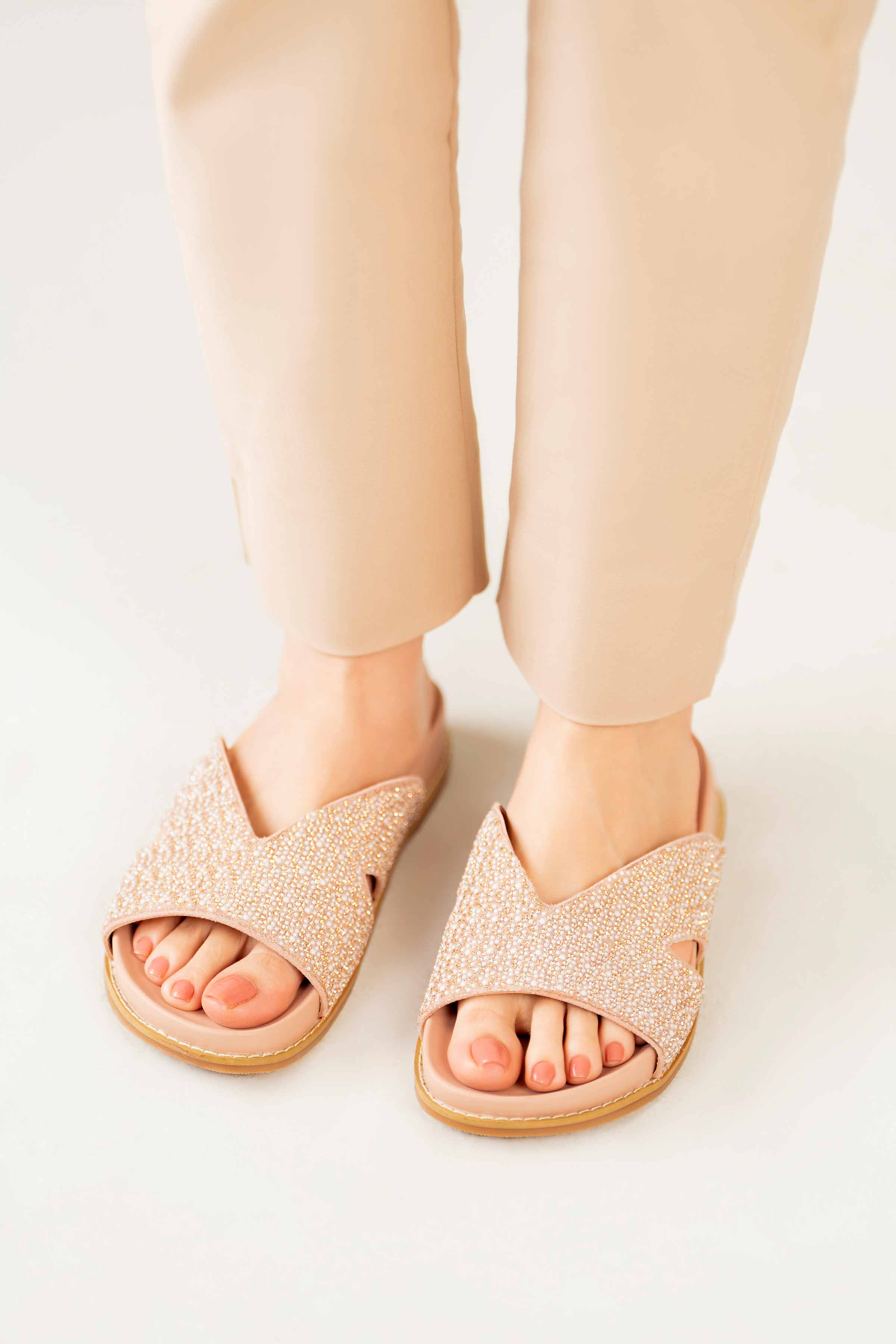 Champagne Chappal-440562916 for Women - Fashion Collection | Nishat | Shop Online