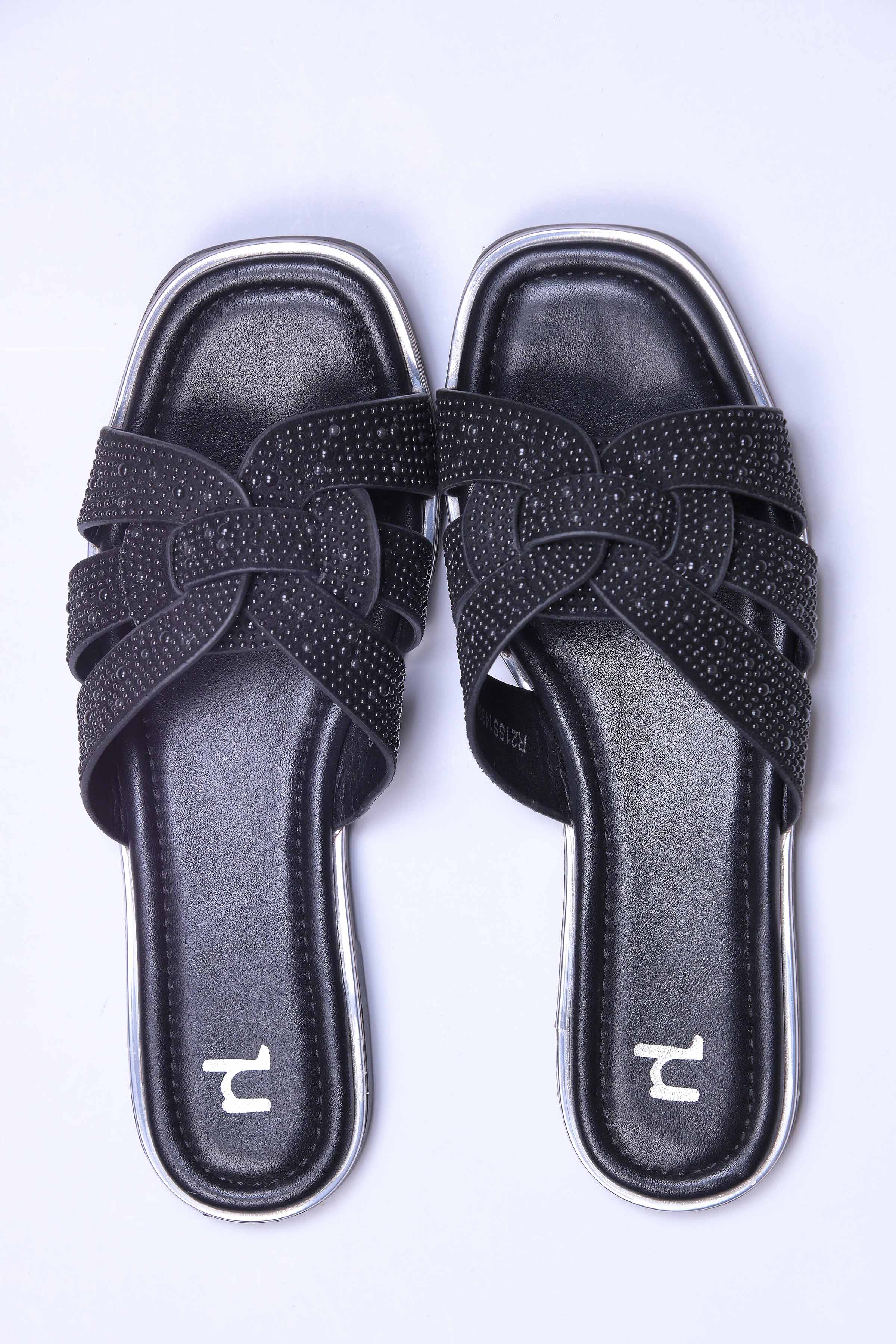Black Chappal-440602903 for Women - Fashion Collection | Nishat | Shop Online