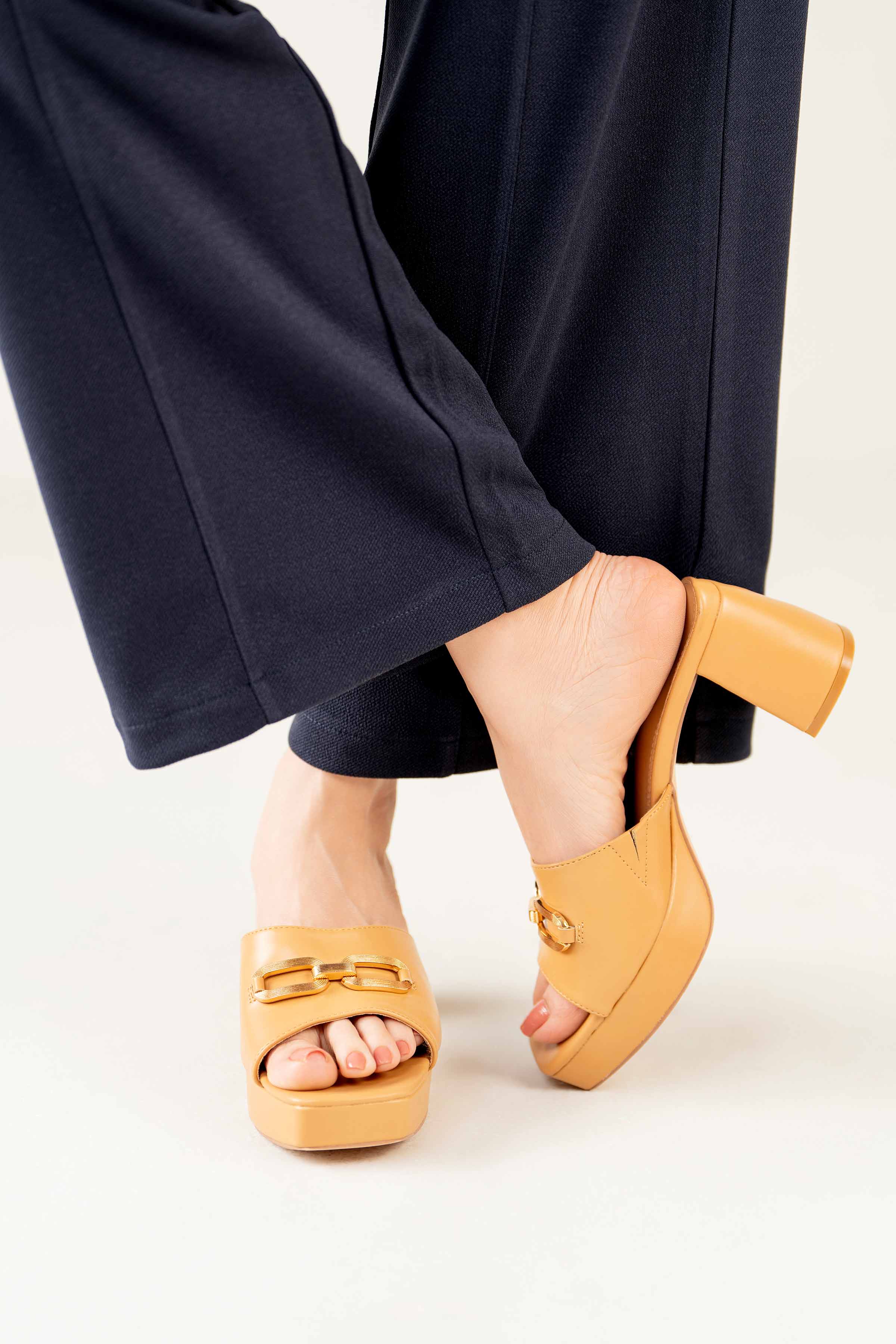 Beige Block Heels-440692918 for Women - Fashion Collection | Nishat | Shop Online