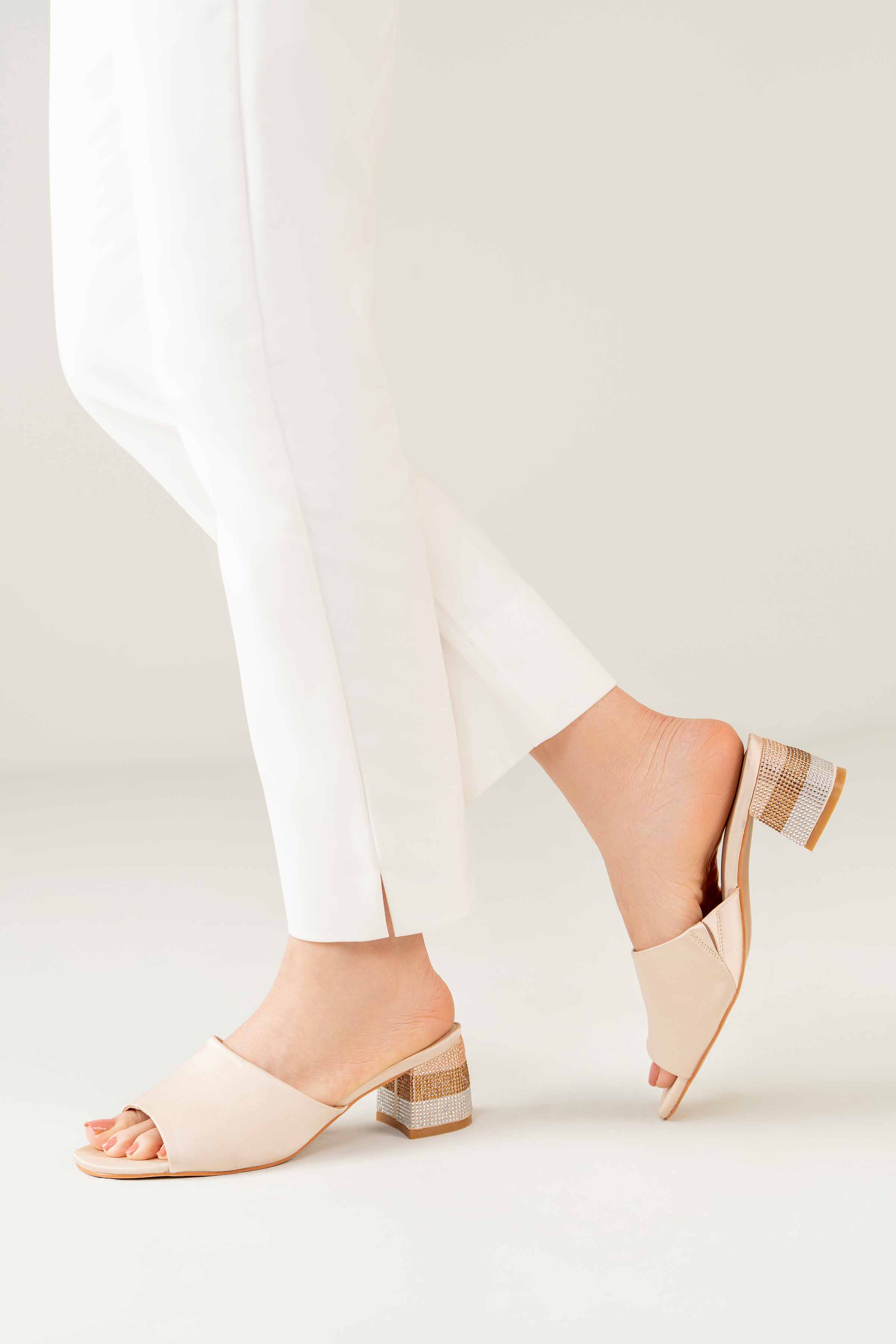 Beige Block Heels-440762918 for Women - Fashion Collection | Nishat | Shop Online