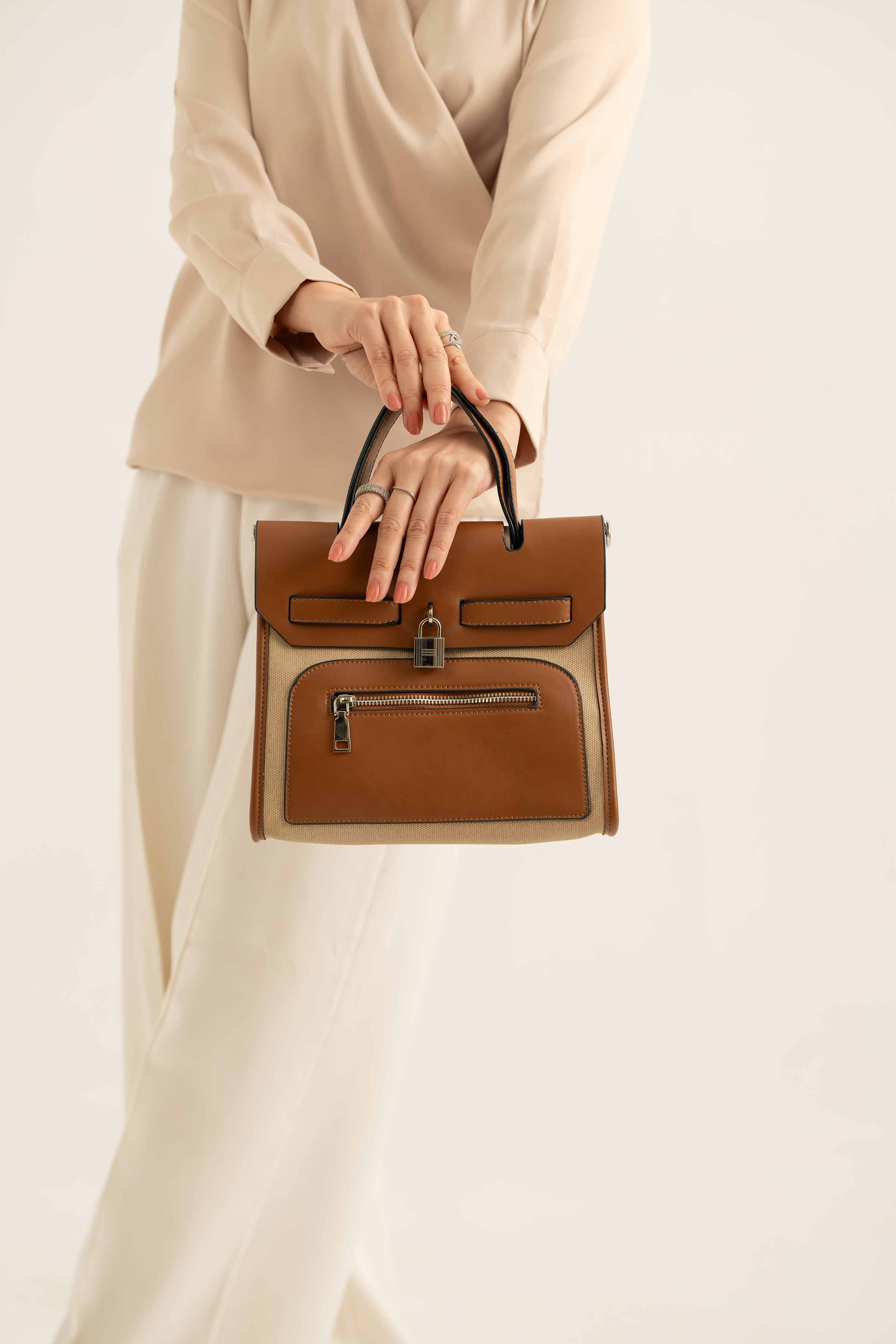 Brown Shoulder Bag-440822113 for Women - Fashion Collection | Nishat | Shop Online