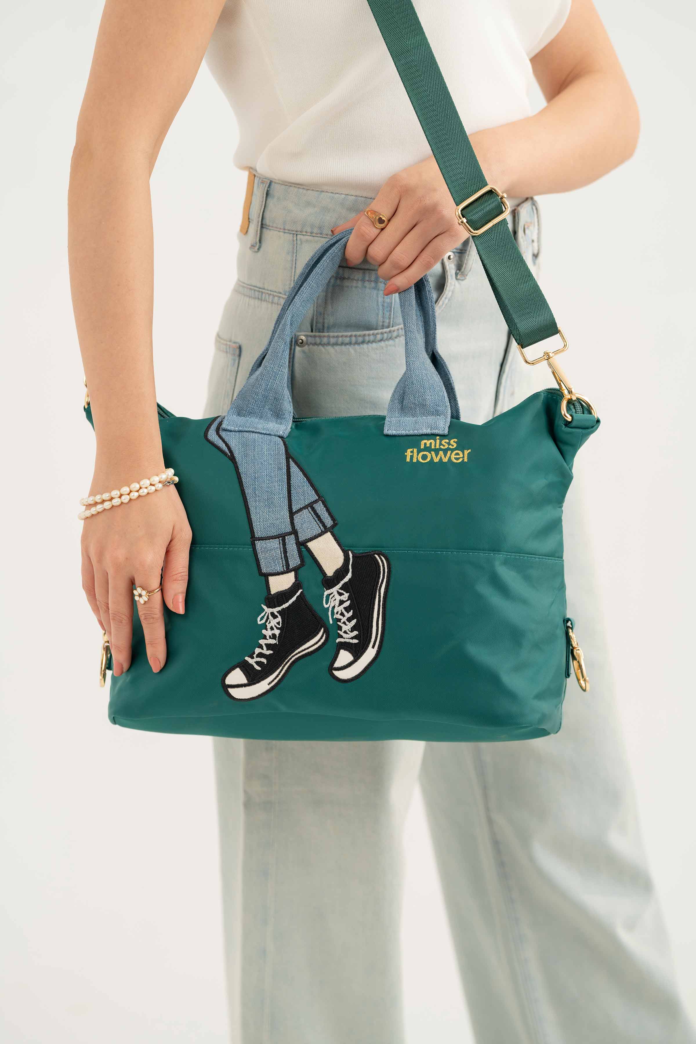 Blackish Green Shoulder Bag-440892103 for Women - Fashion Collection | Nishat | Shop Online