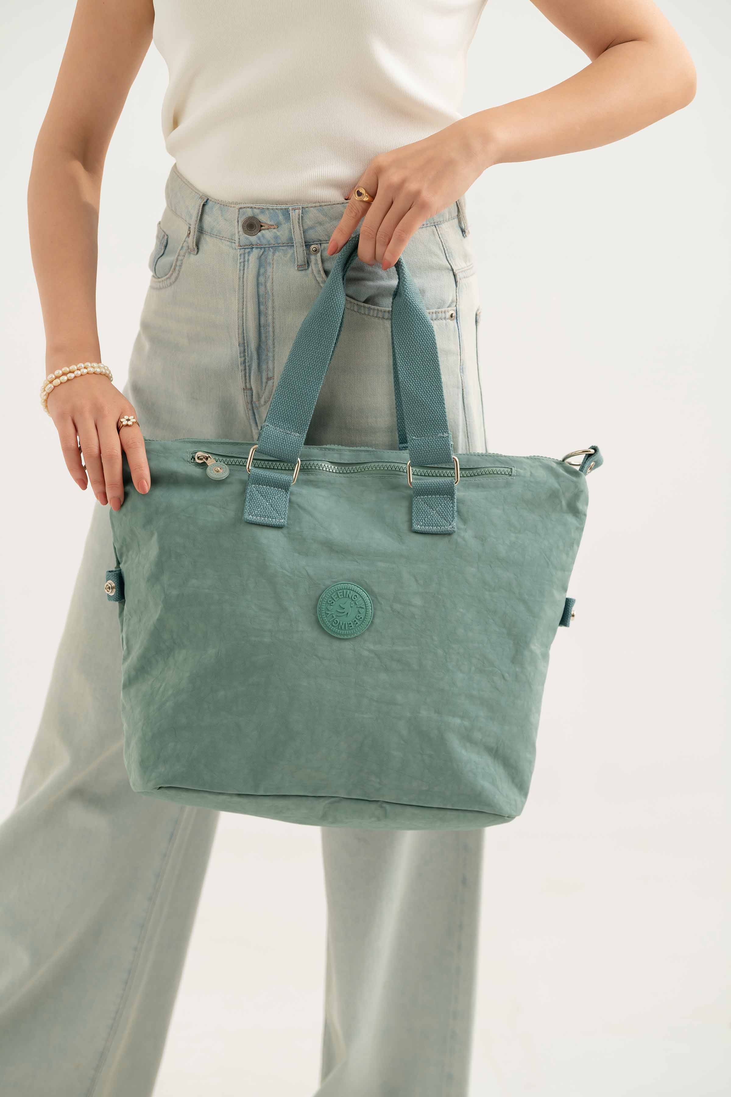 Green Tote Bag-441042104 for Women - Fashion Collection | Nishat | Shop Online
