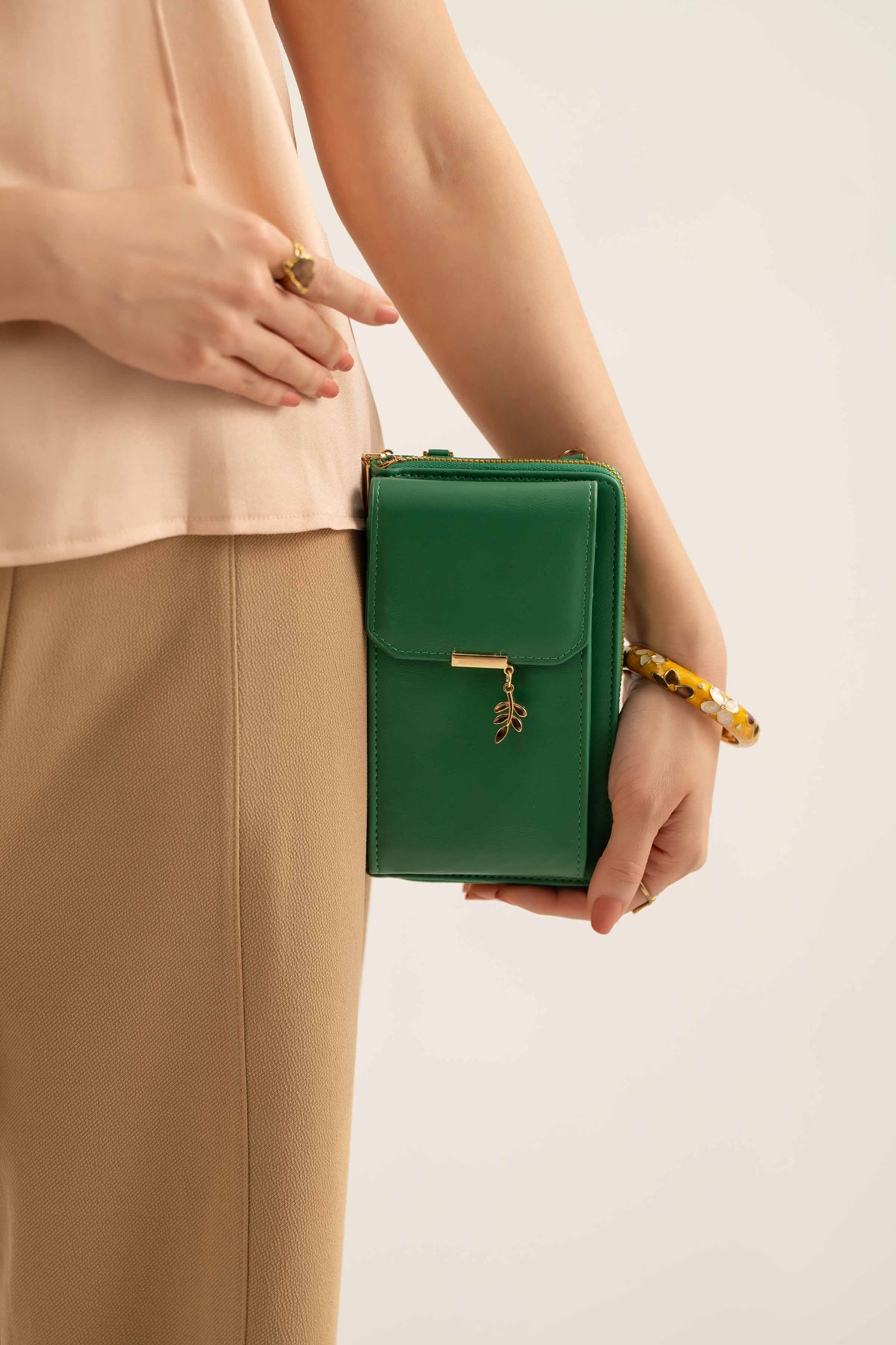 Green Phone Bag-441352104 for Women - Fashion Collection | Nishat | Shop Online