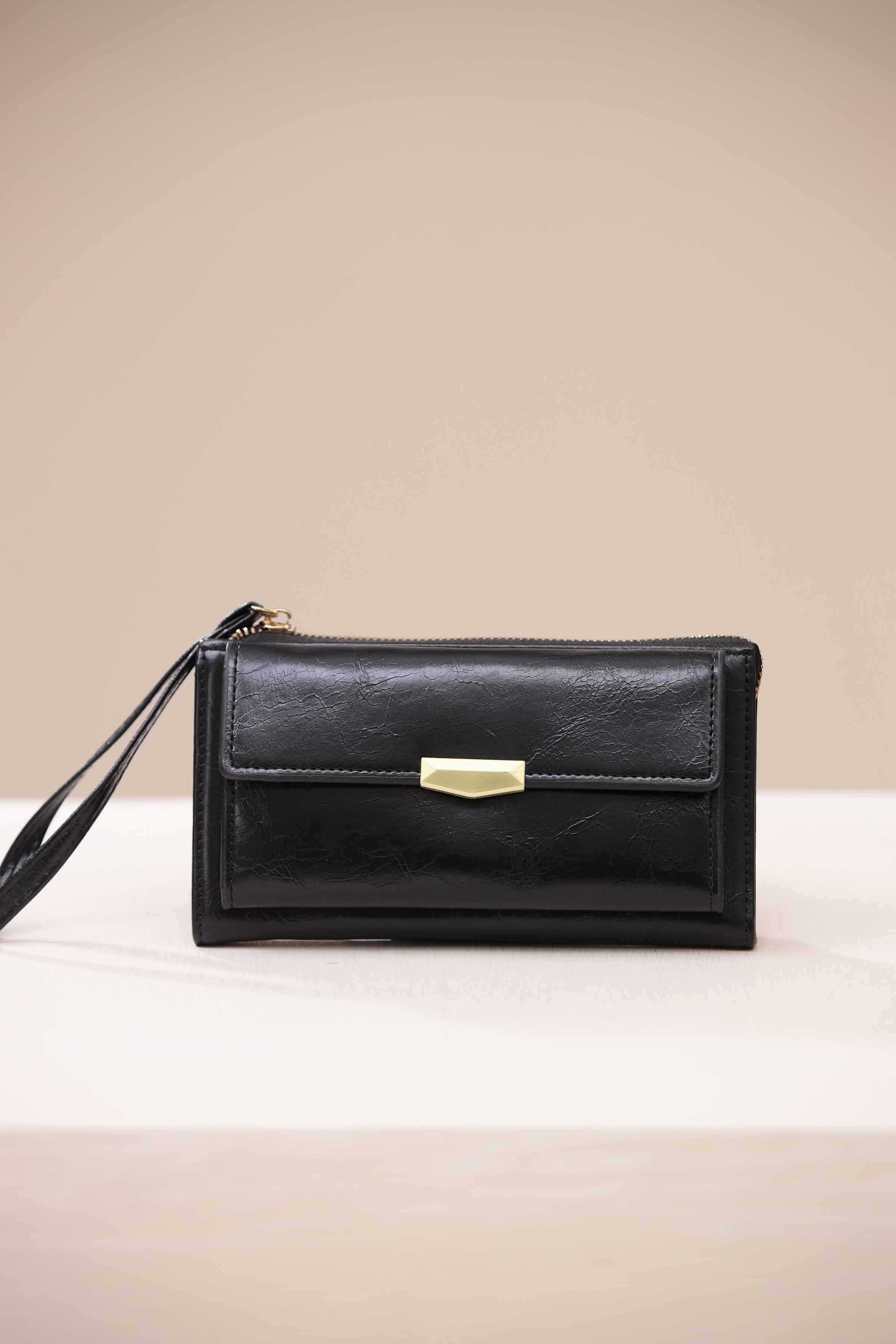 Black Wallet-441512103 for Women - Bag Collection | Nishat | Shop Online