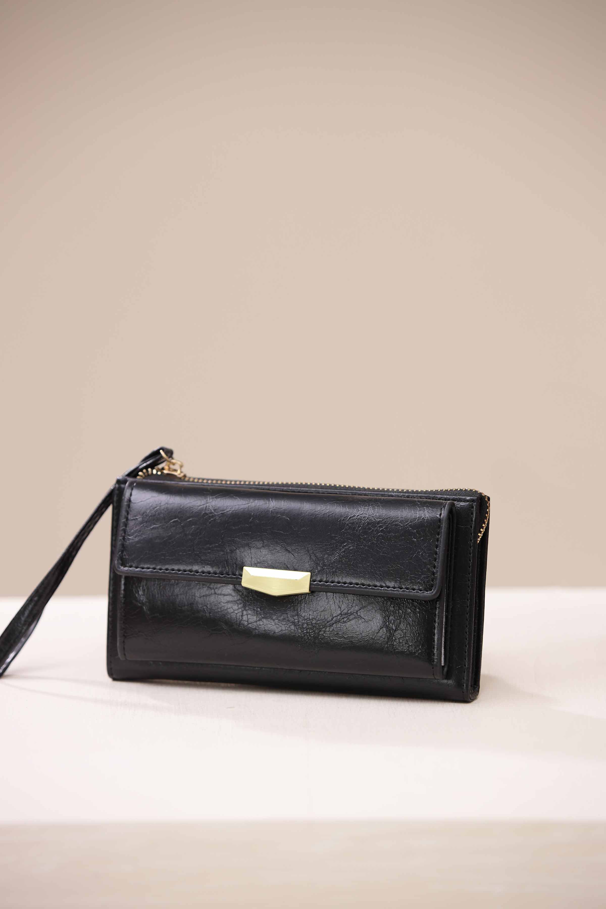 Black Wallet-441512103 for Women - Bag Collection | Nishat | Shop Online