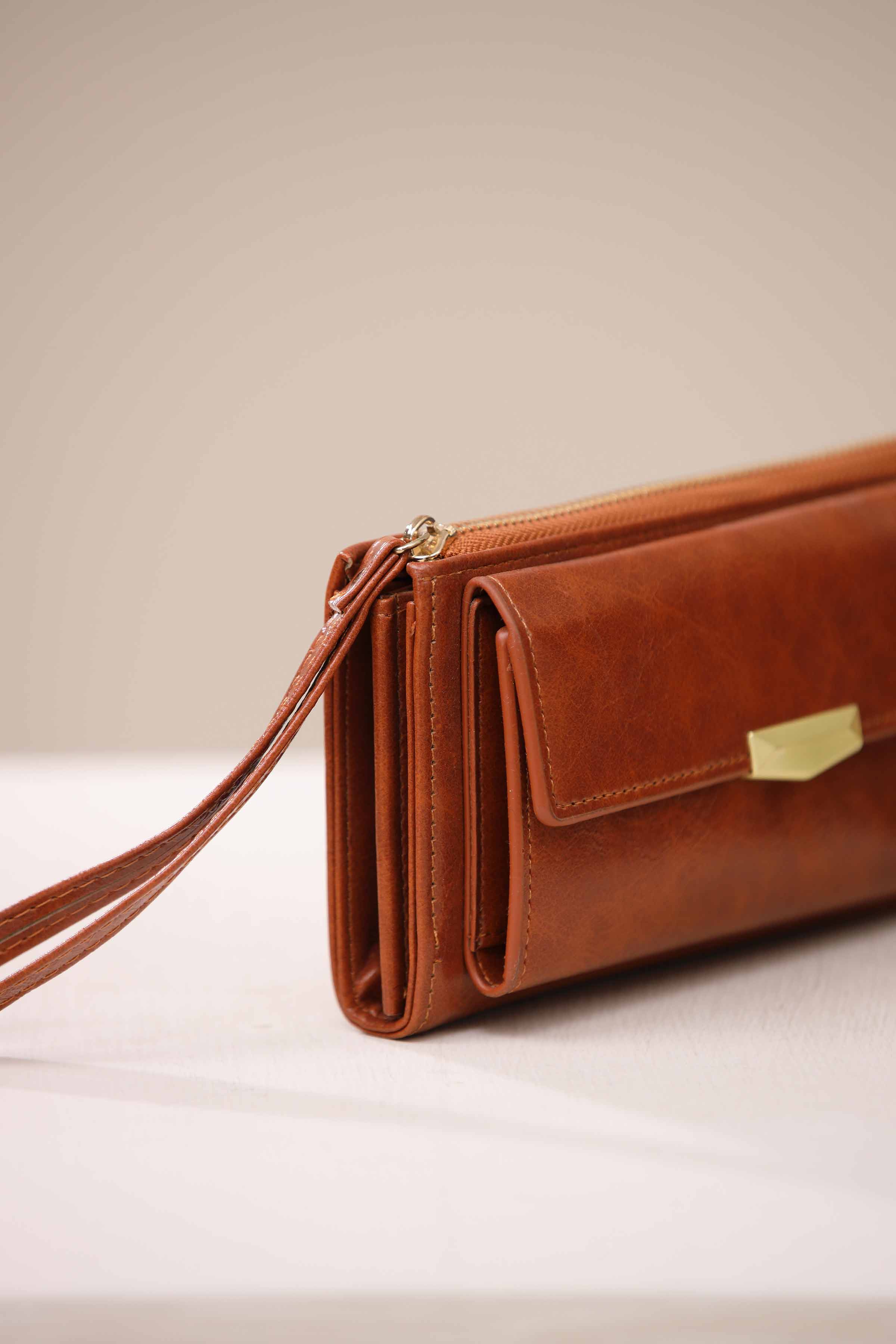Brown Wallet-441512113 for Women - Bag Collection | Nishat | Shop Online