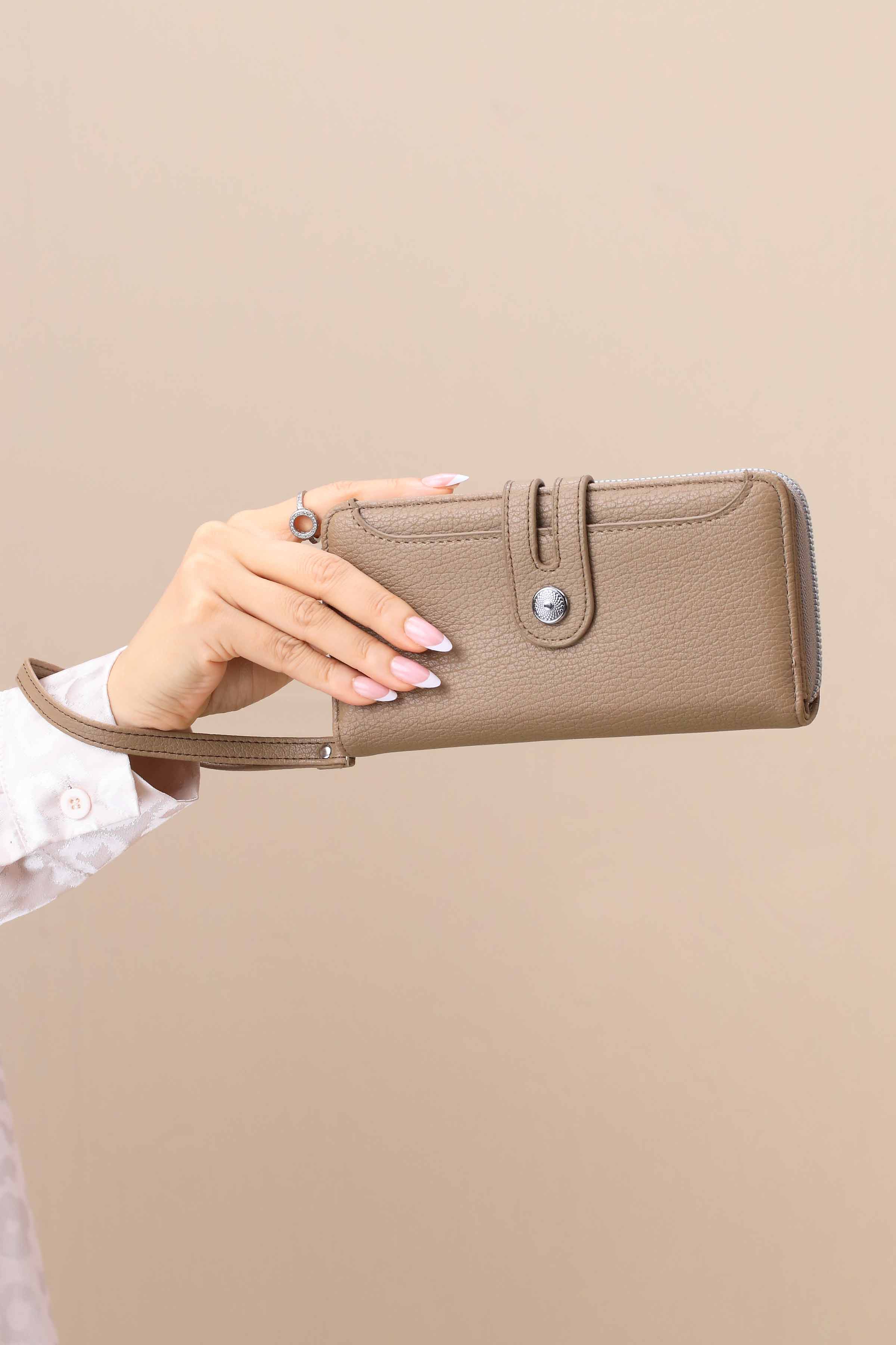 Khaki Wallet-441572130-for Women - Bag Winter Collection | Nishat | Shop Online