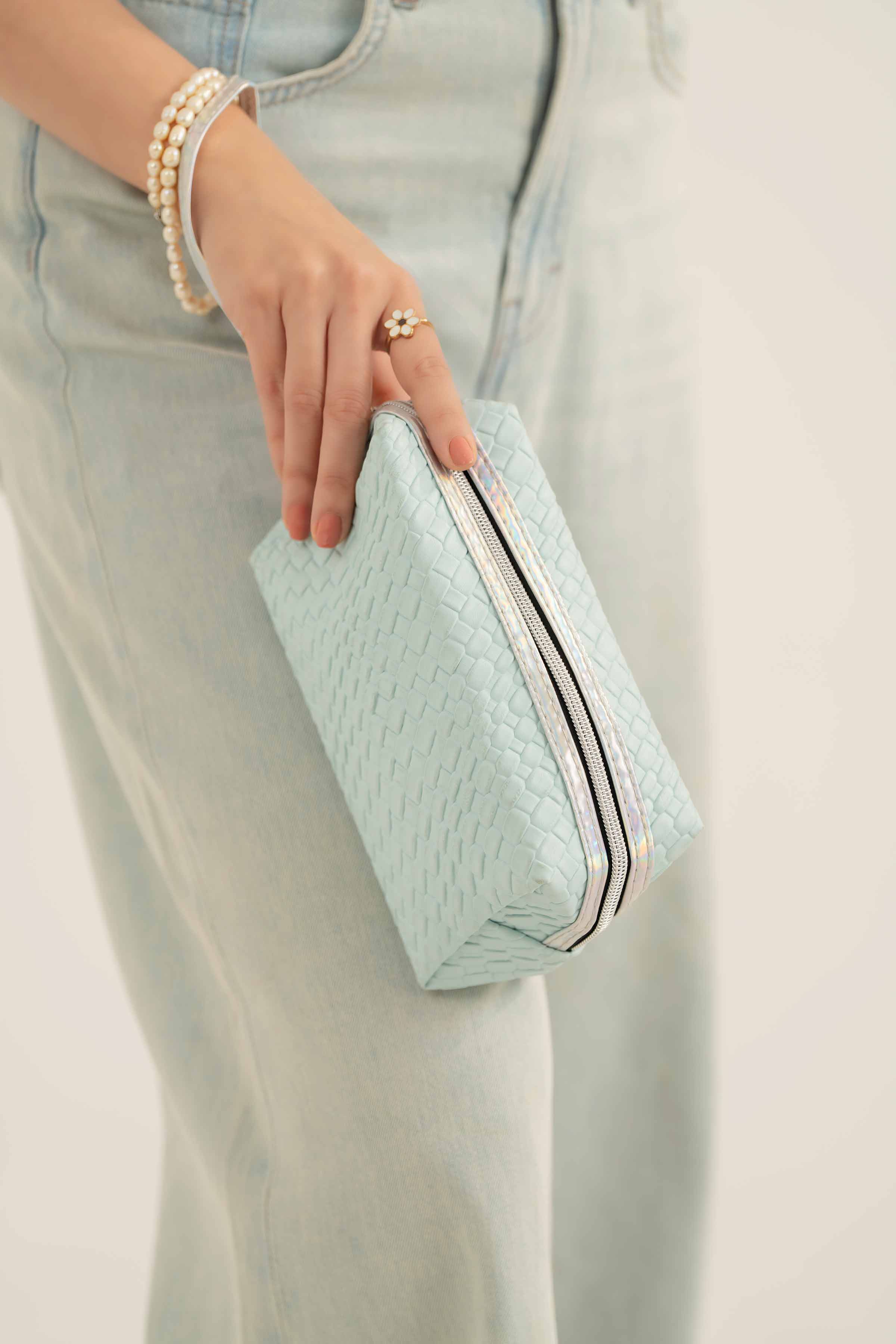 Blue Vanity Bag-442222108 for Women - Fashion Collection | Nishat | Shop Online