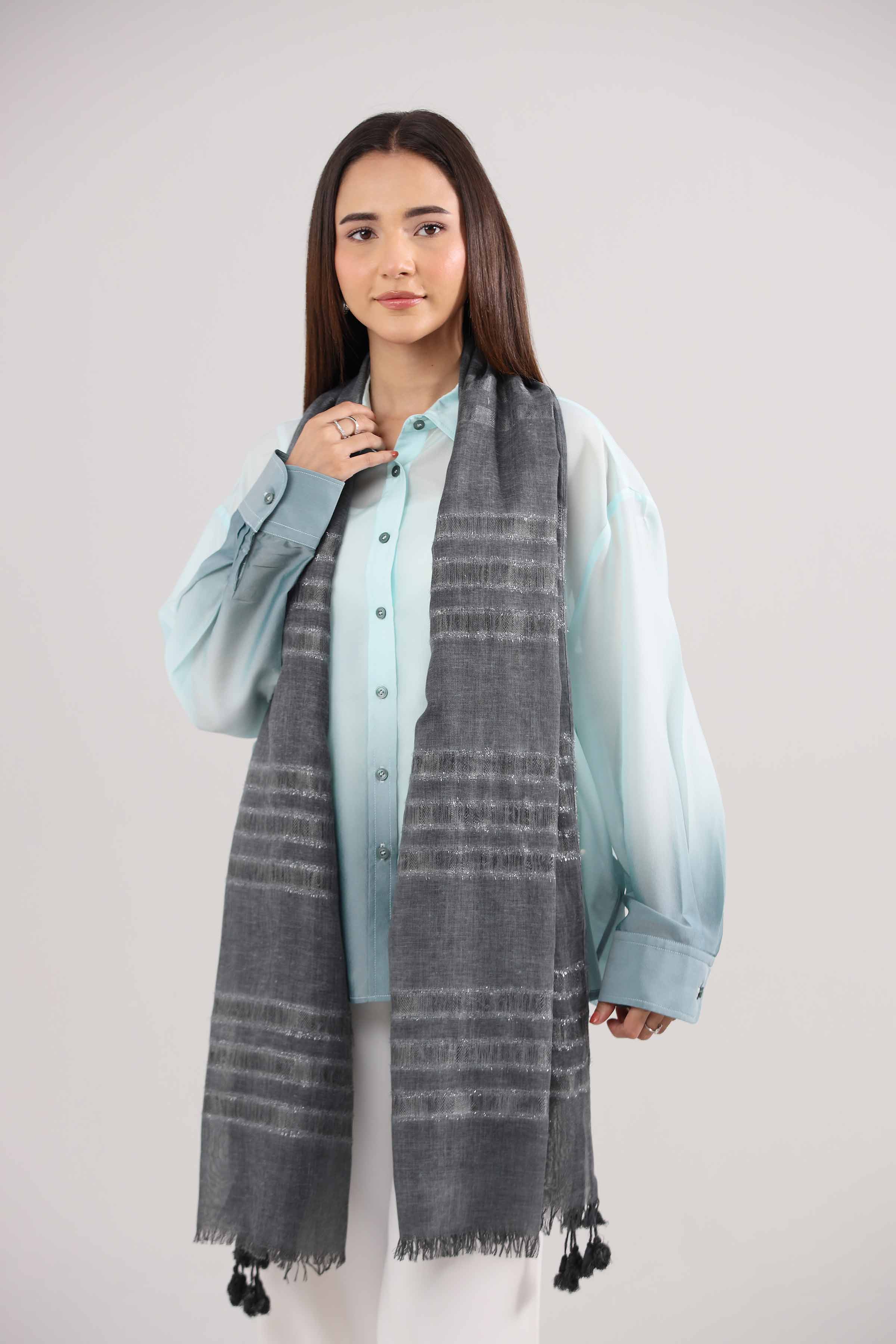 Black Women Scarf-442362103 for Women – Scarf Collection | Nishat | Shop Online