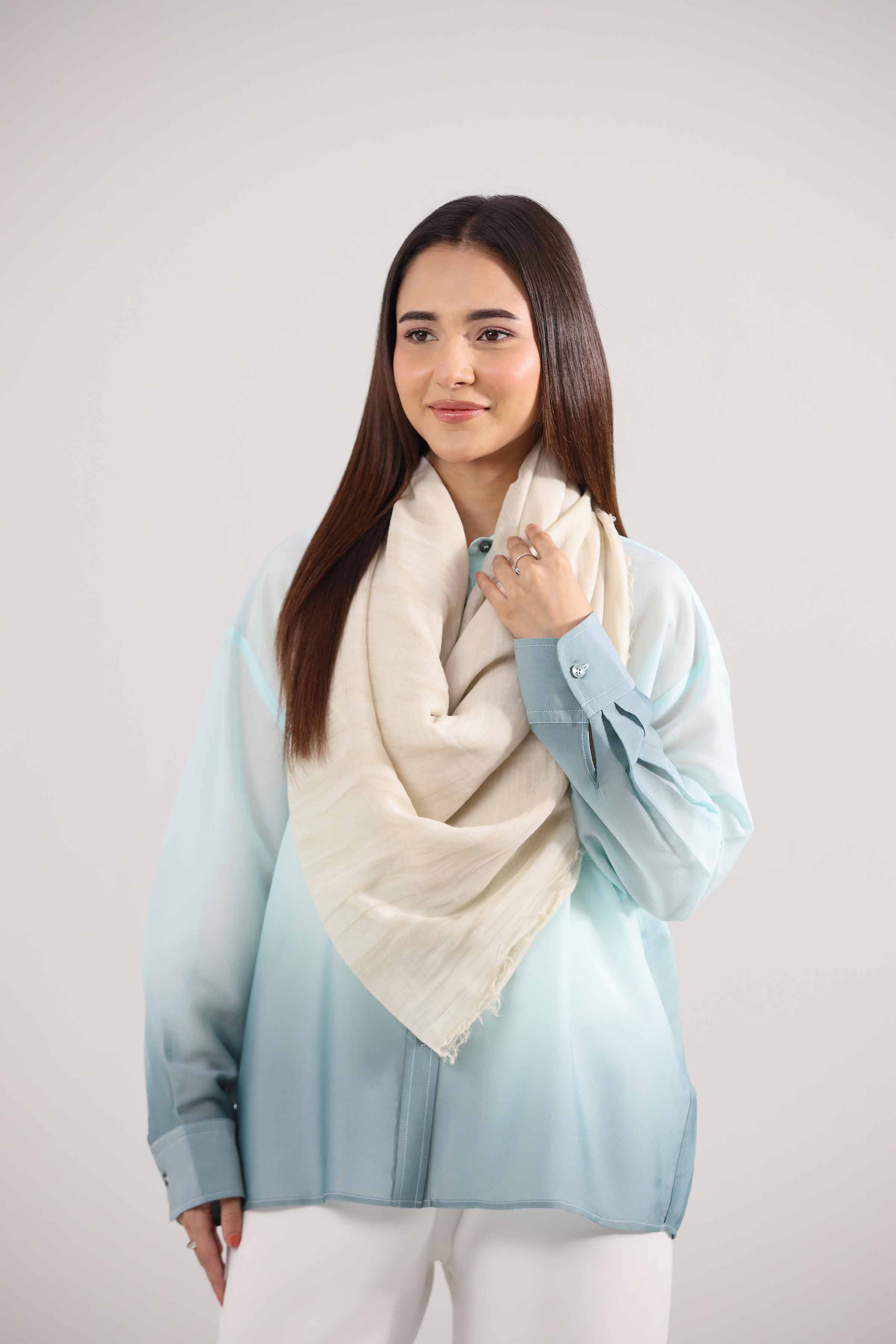 Off White Women Scarf-442372107 for Women – Scarf Collection | Nishat | Shop Online