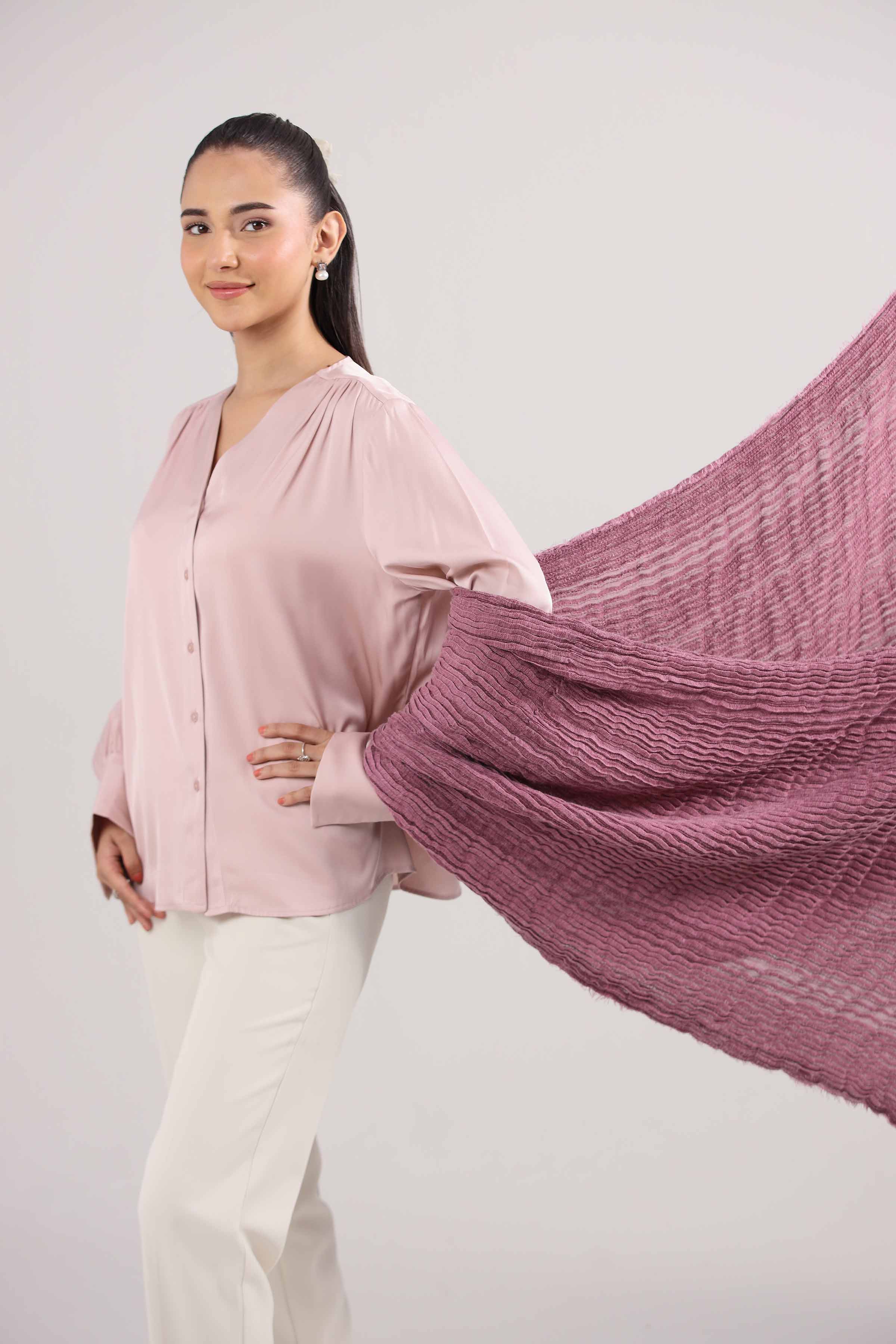 Purple Women Scarf-442392109 for Women – Scarf Collection | Nishat | Shop Online