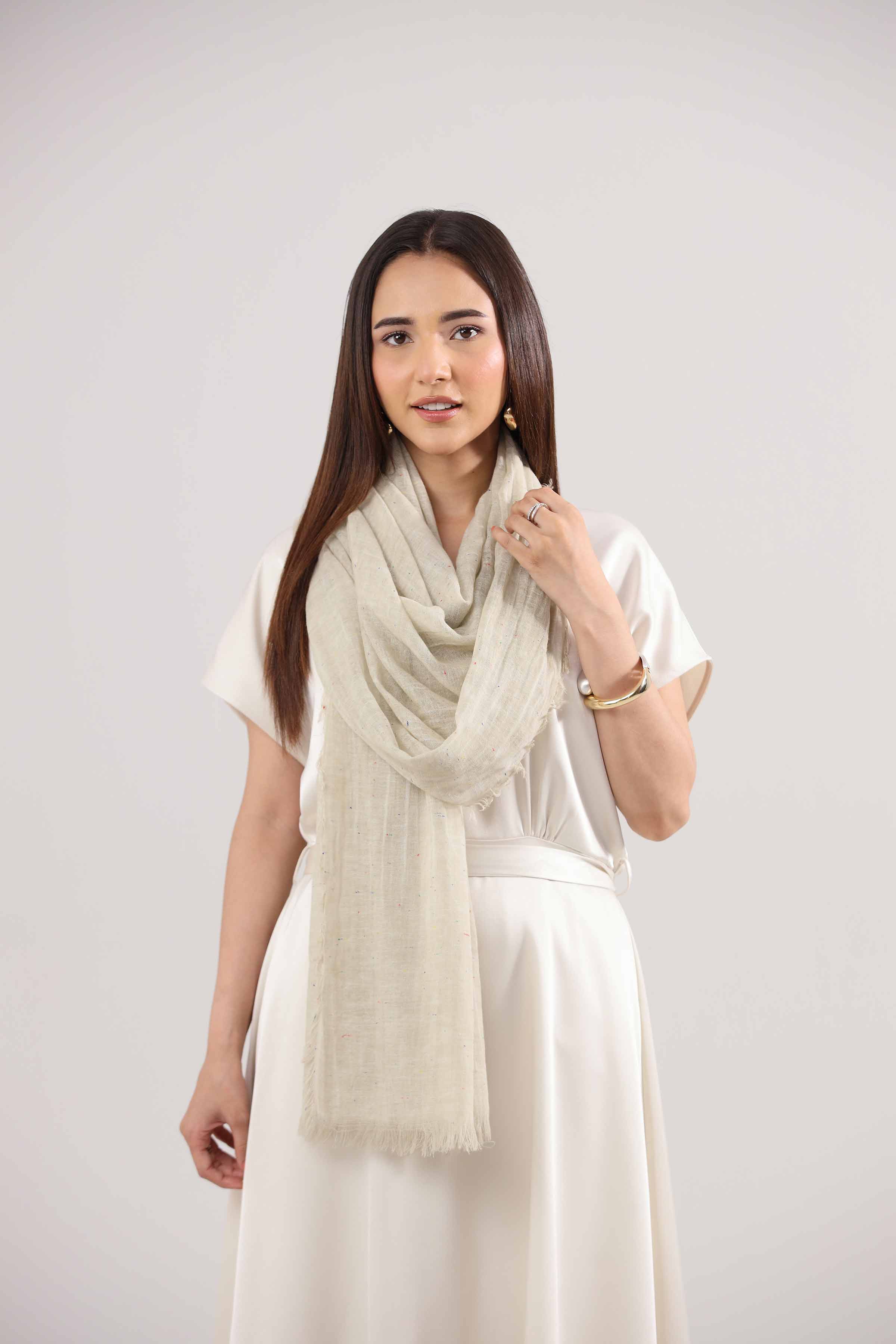 Light Yellow Women Scarf-442412102 for Women – Scarf Collection | Nishat | Shop Online