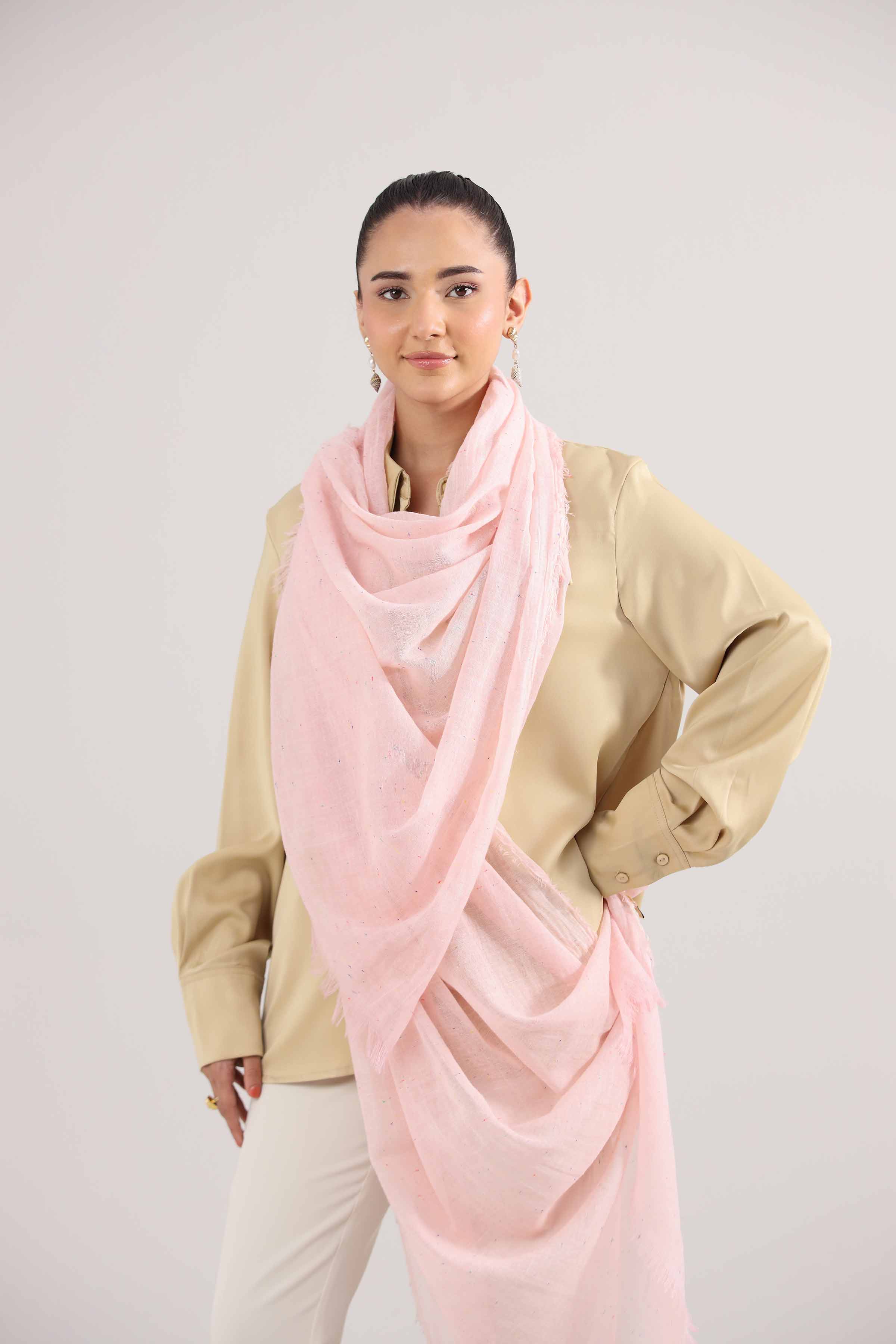 Light Pink Women Scarf-442412114 for Women – Scarf Collection | Nishat | Shop Online