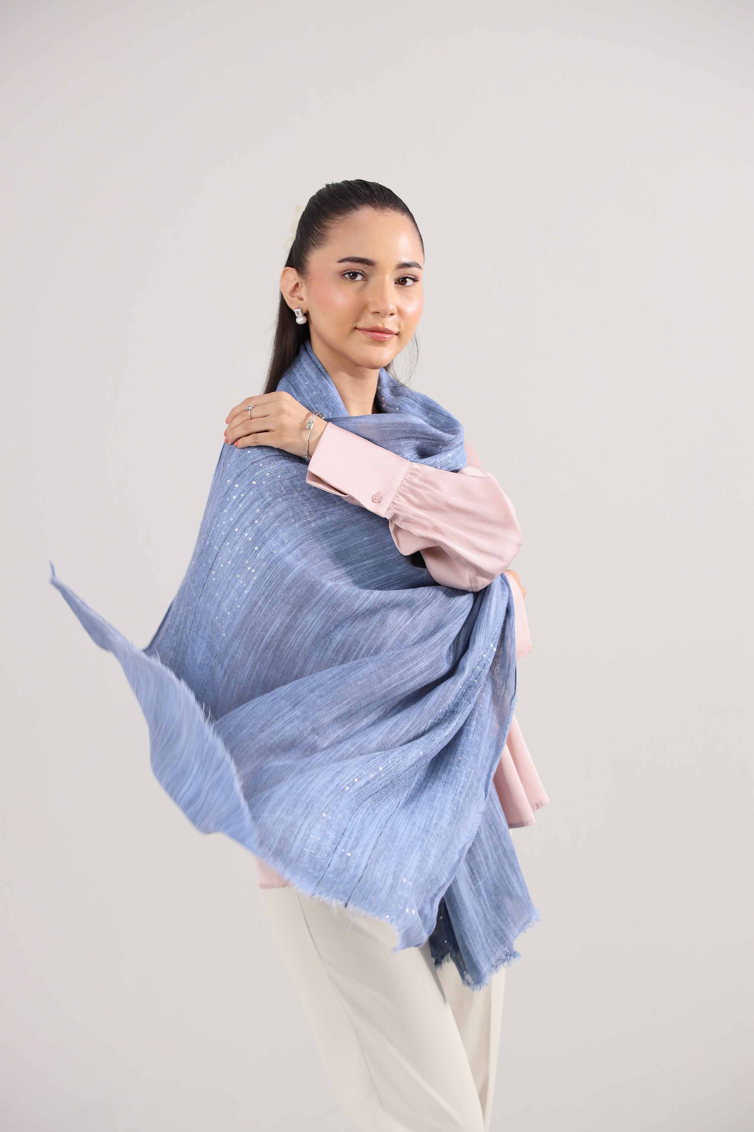 Navy Women Scarf-442422121 for Women – Scarf Collection | Nishat | Shop Online