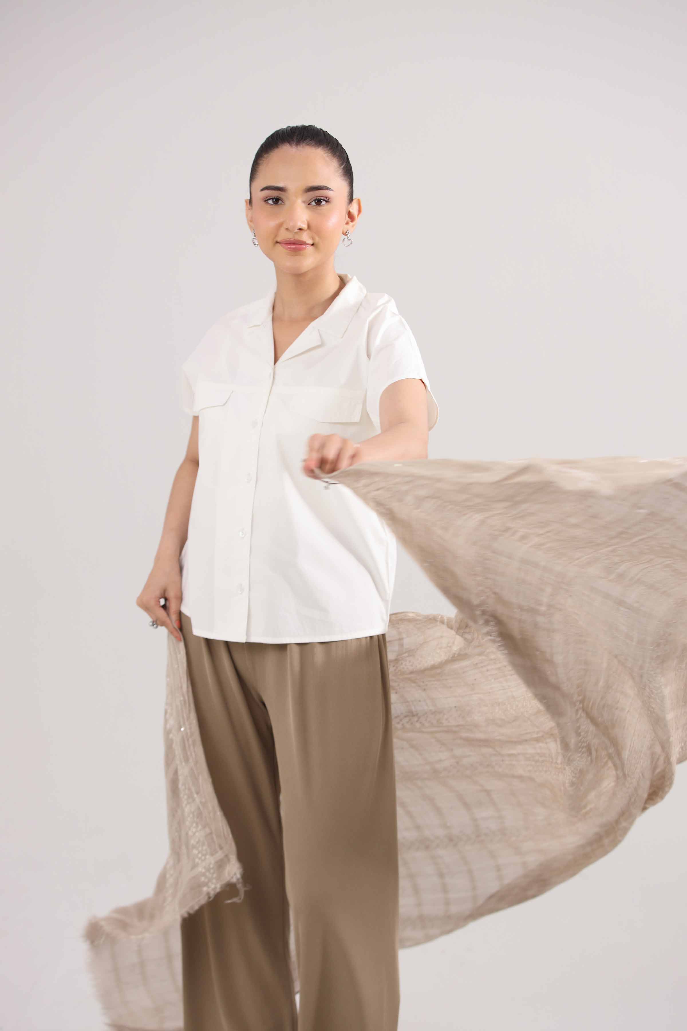 Light Grey Women Scarf-442432111 for Women – Scarf Collection | Nishat | Shop Online