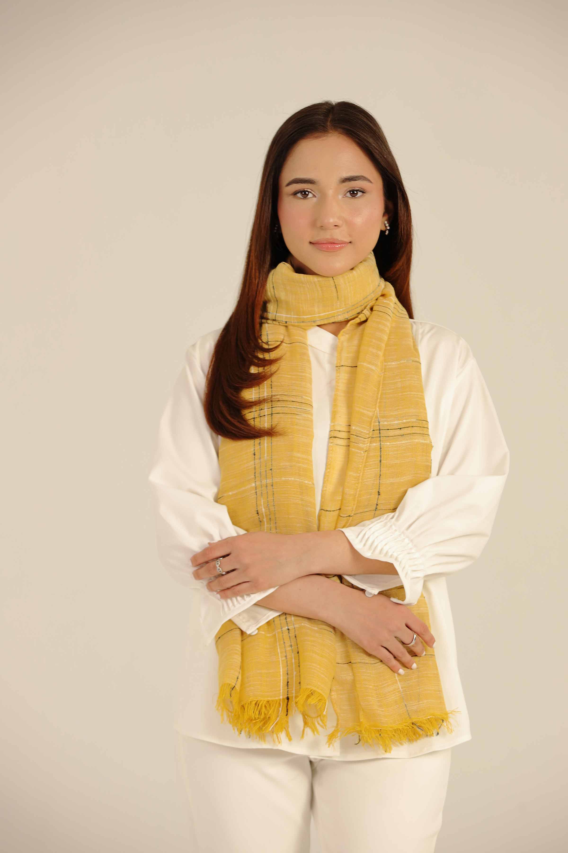 Yellow Women Scarf-442472102 for Women - Fashion Collection | Nishat | Shop Online