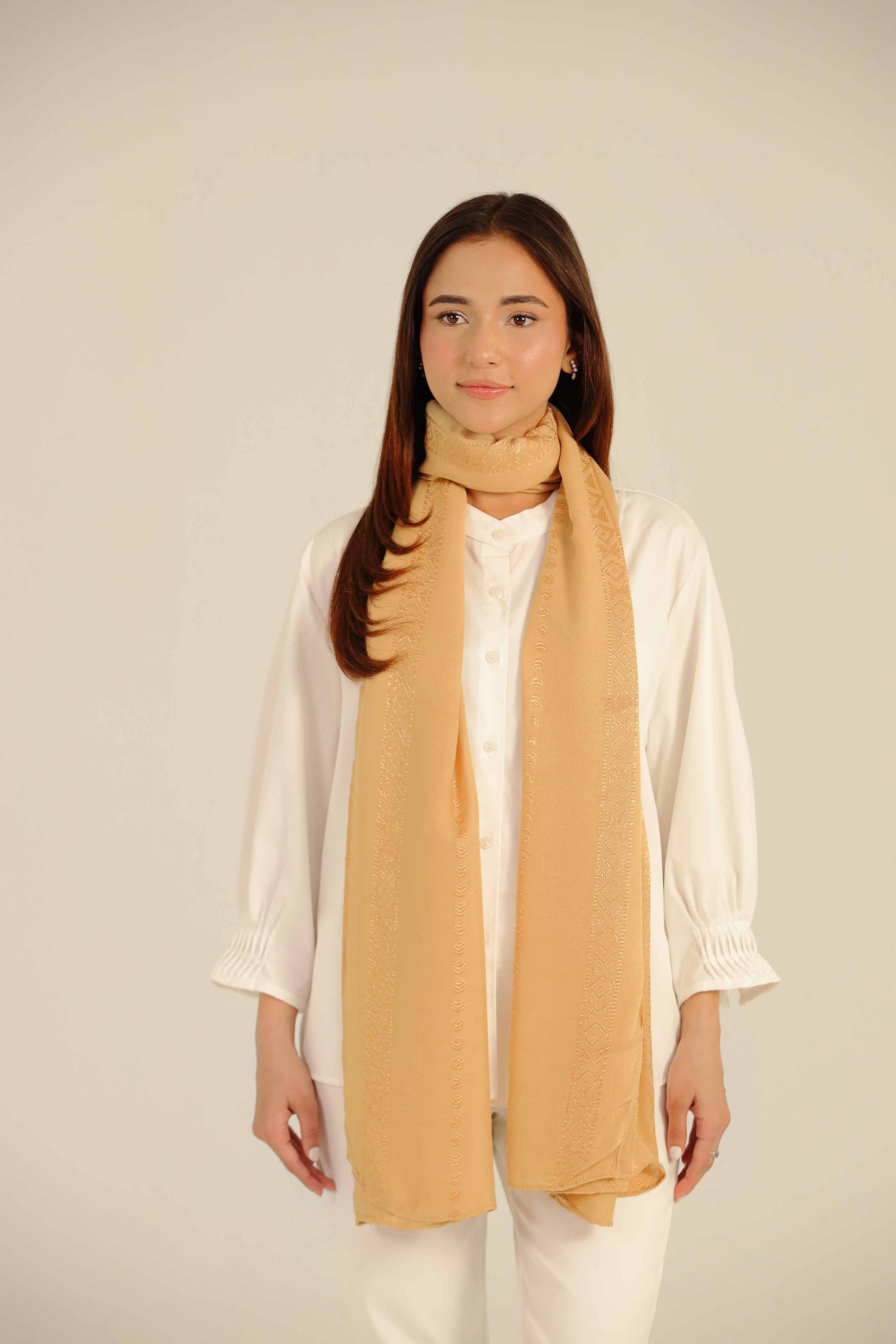 Beige Women Scarf-442622118 for Women - Fashion Collection | Nishat | Shop Online