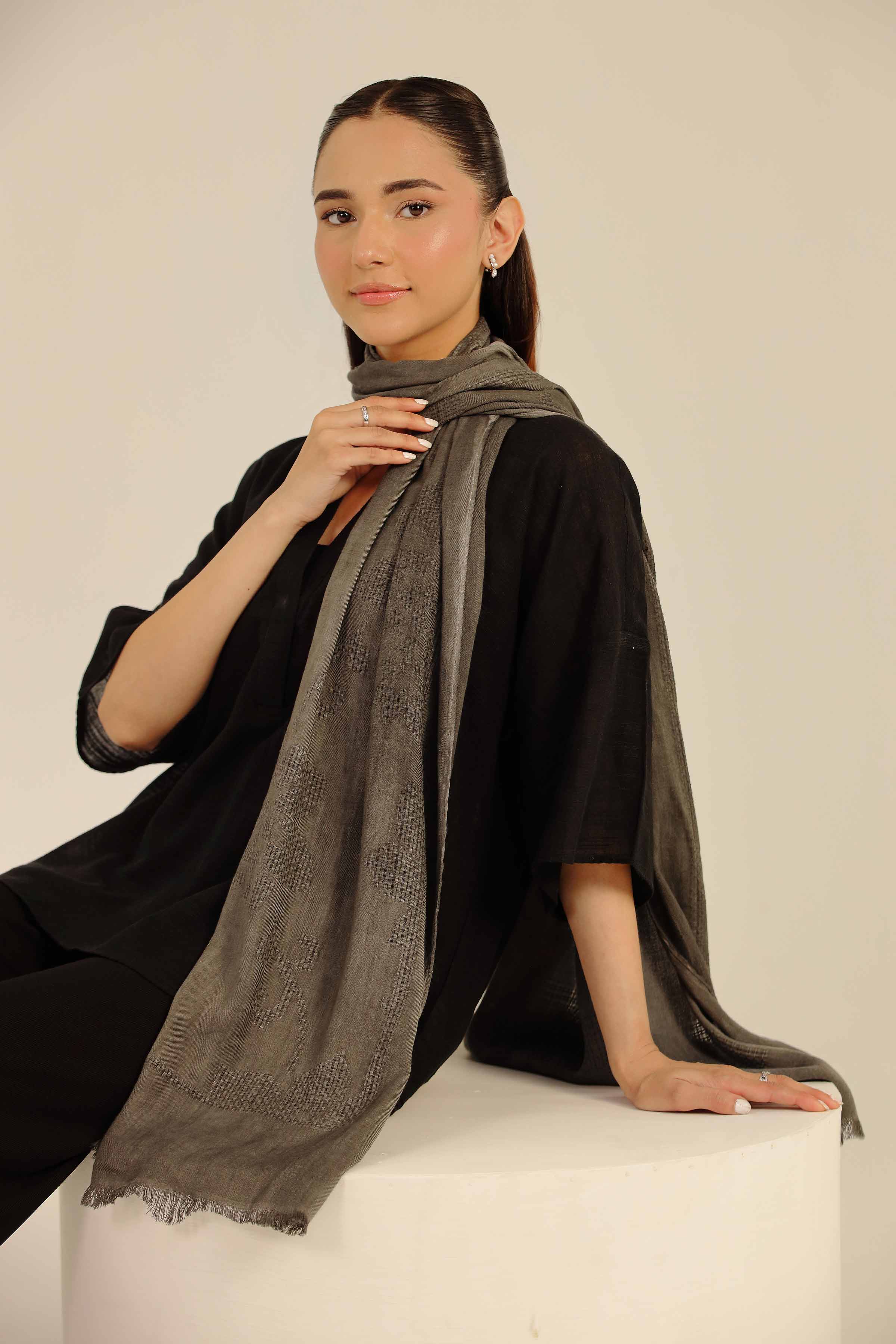 Black Women Scarf-442692103 for Women - Fashion Collection | Nishat | Shop Online