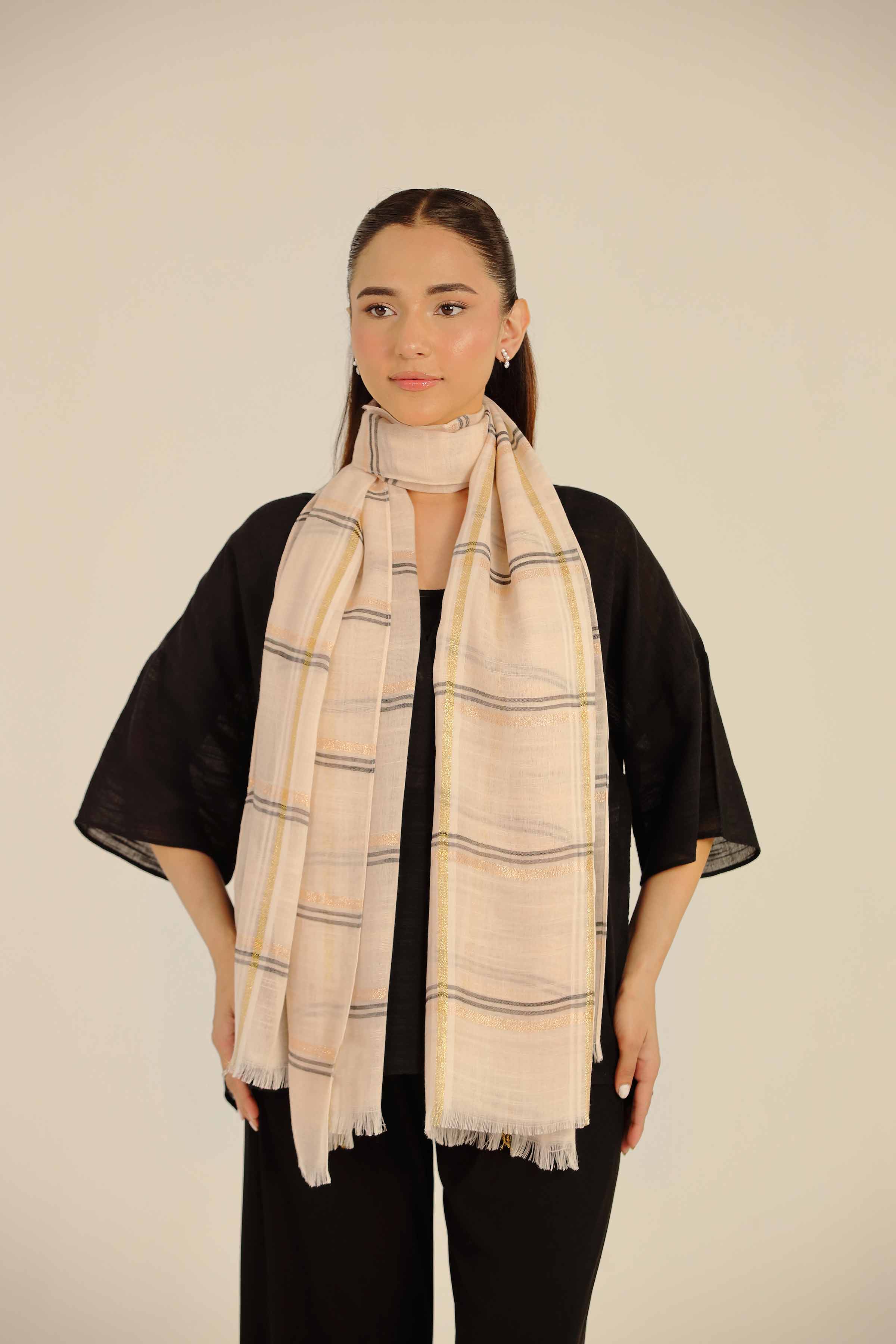 Light Pink Women Scarf-442722114 for Women – Scarf Collection | Nishat | Shop Online