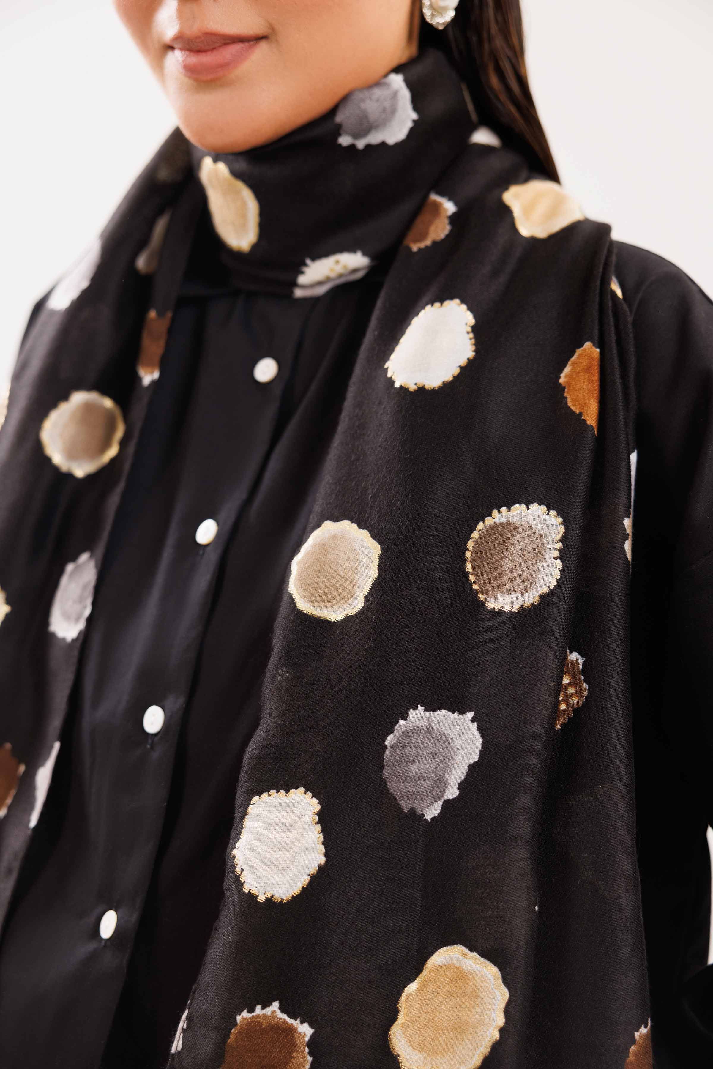 Black Women Scarf-442742103 for Women – Scarf Collection | Nishat | Shop Online