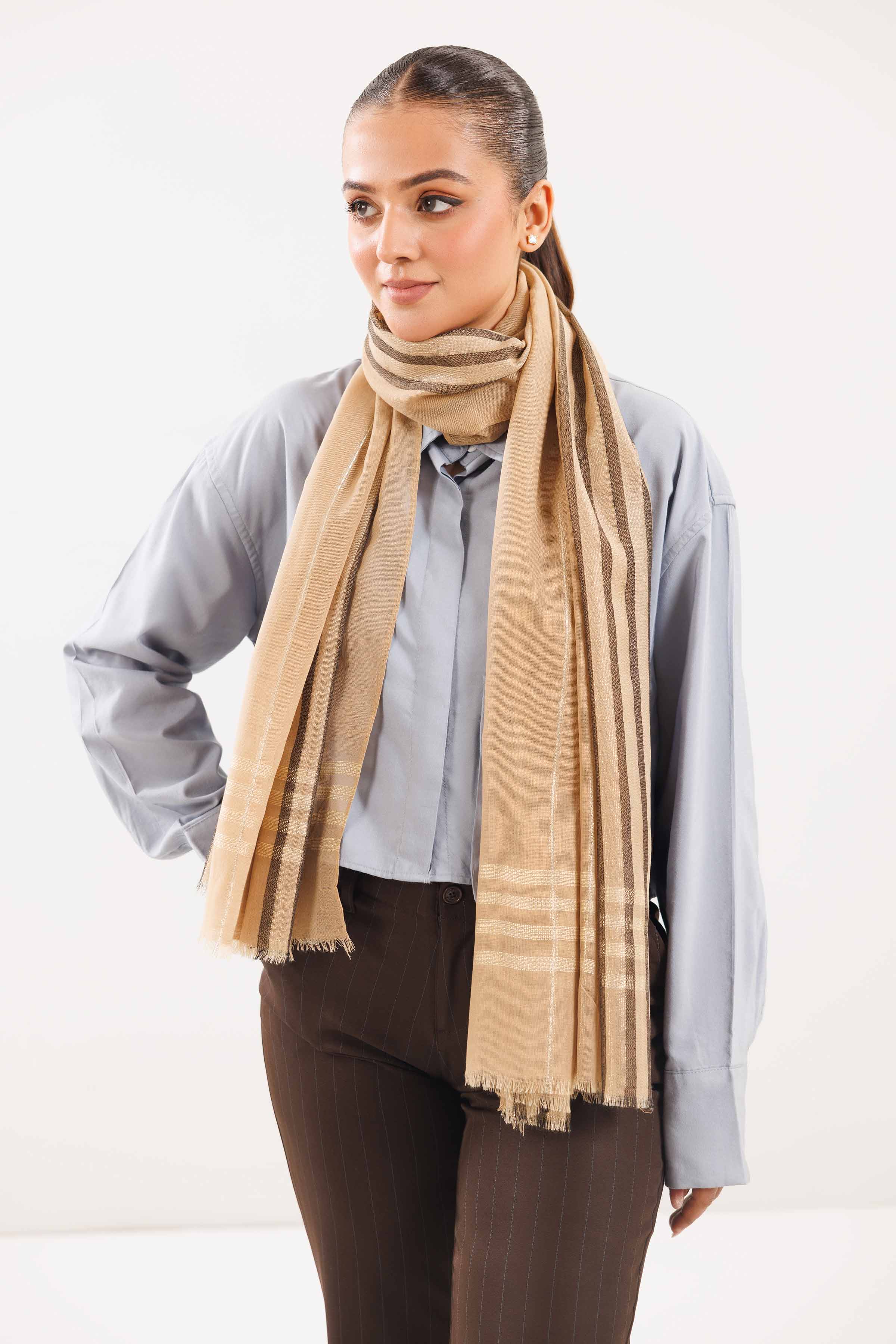 Camel Women Scarf-442762129 for Women - Fashion Collection | Nishat | Shop Online