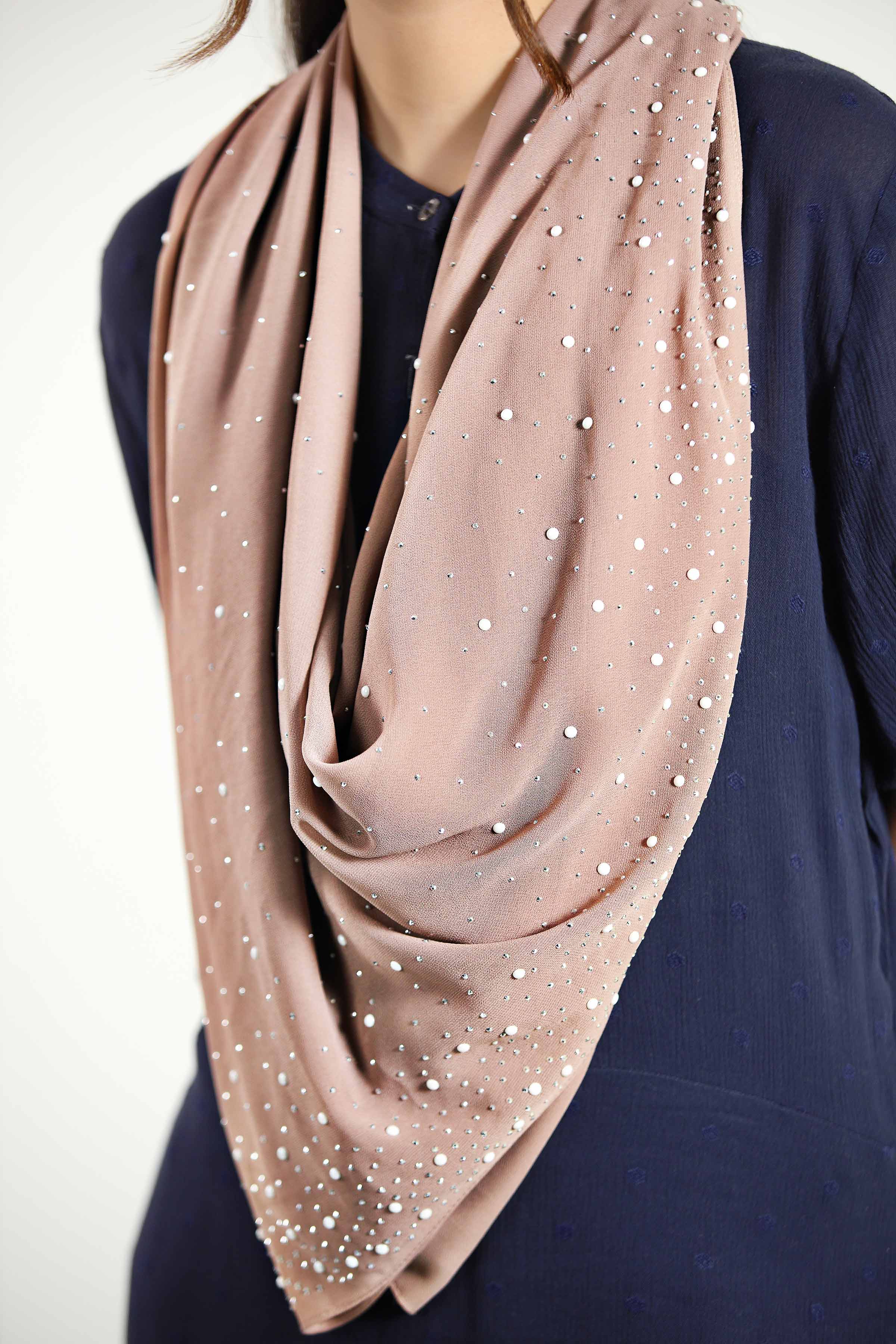 Khaki Women Scarf-442852130 for Women – Scarf Collection | Nishat | Shop Online