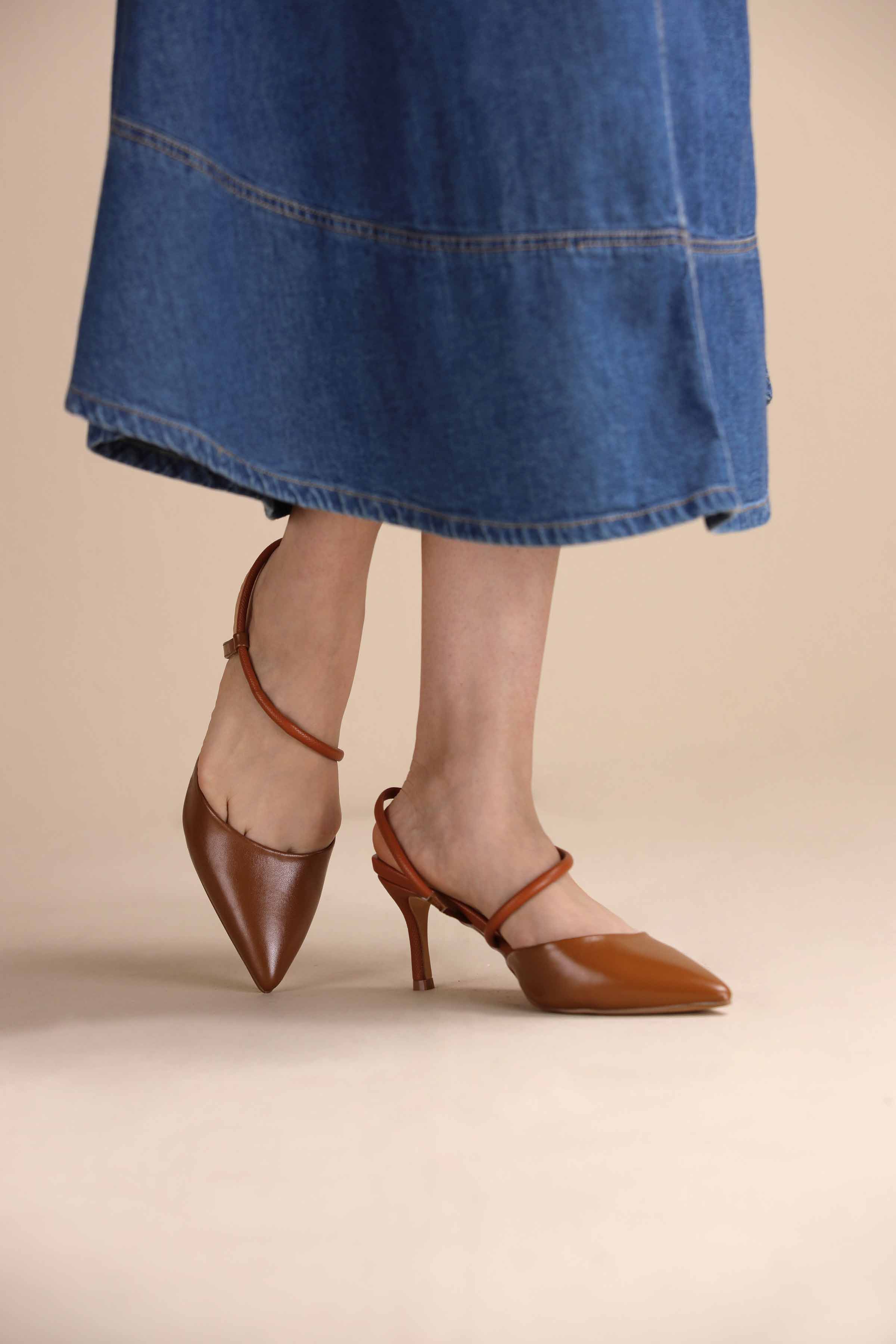 Camel Pumps Heels-442992929 - for Women - Shoes Collection | Nishat | Shop Online