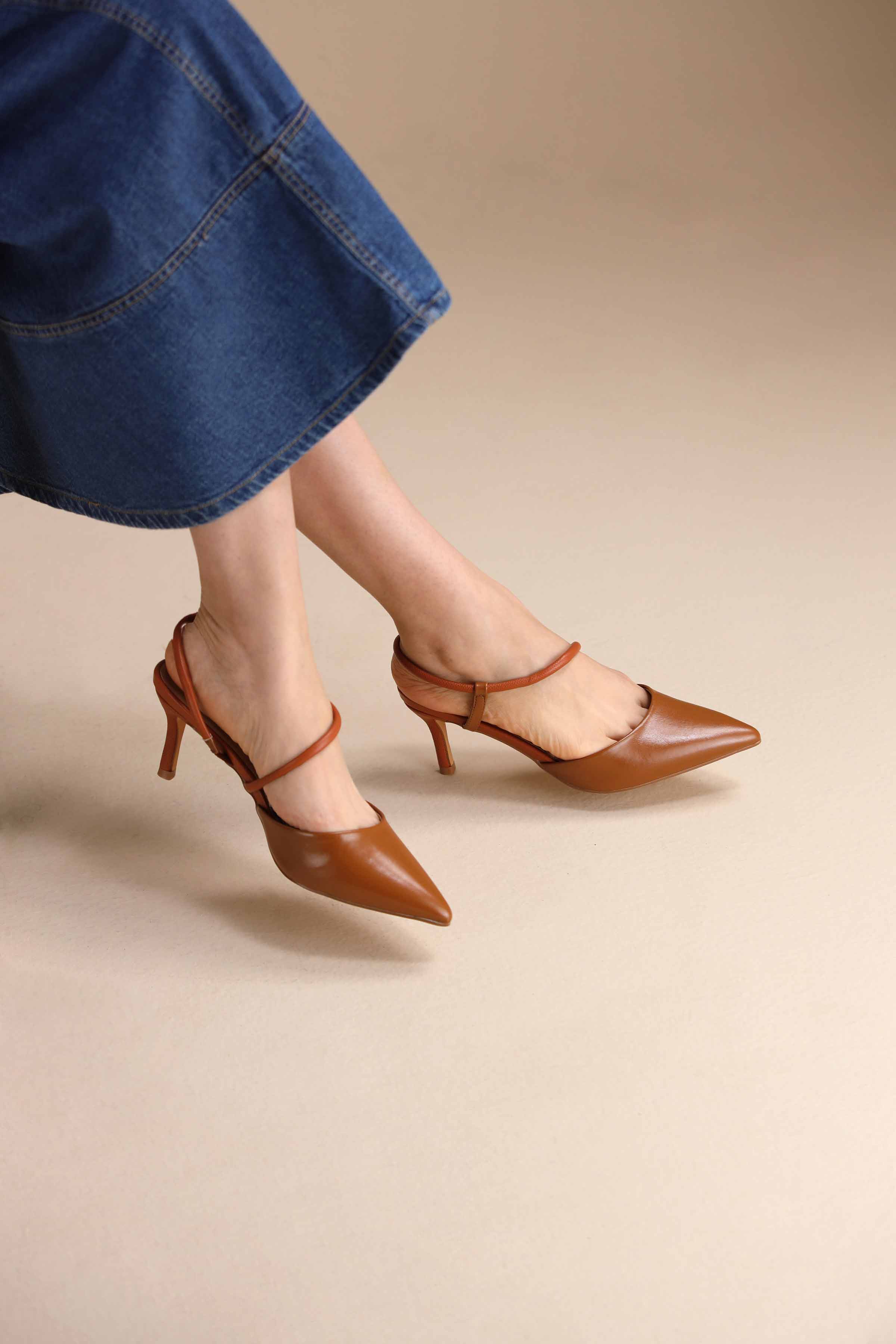 Camel Pumps Heels-442992929 - for Women - Shoes Collection | Nishat | Shop Online