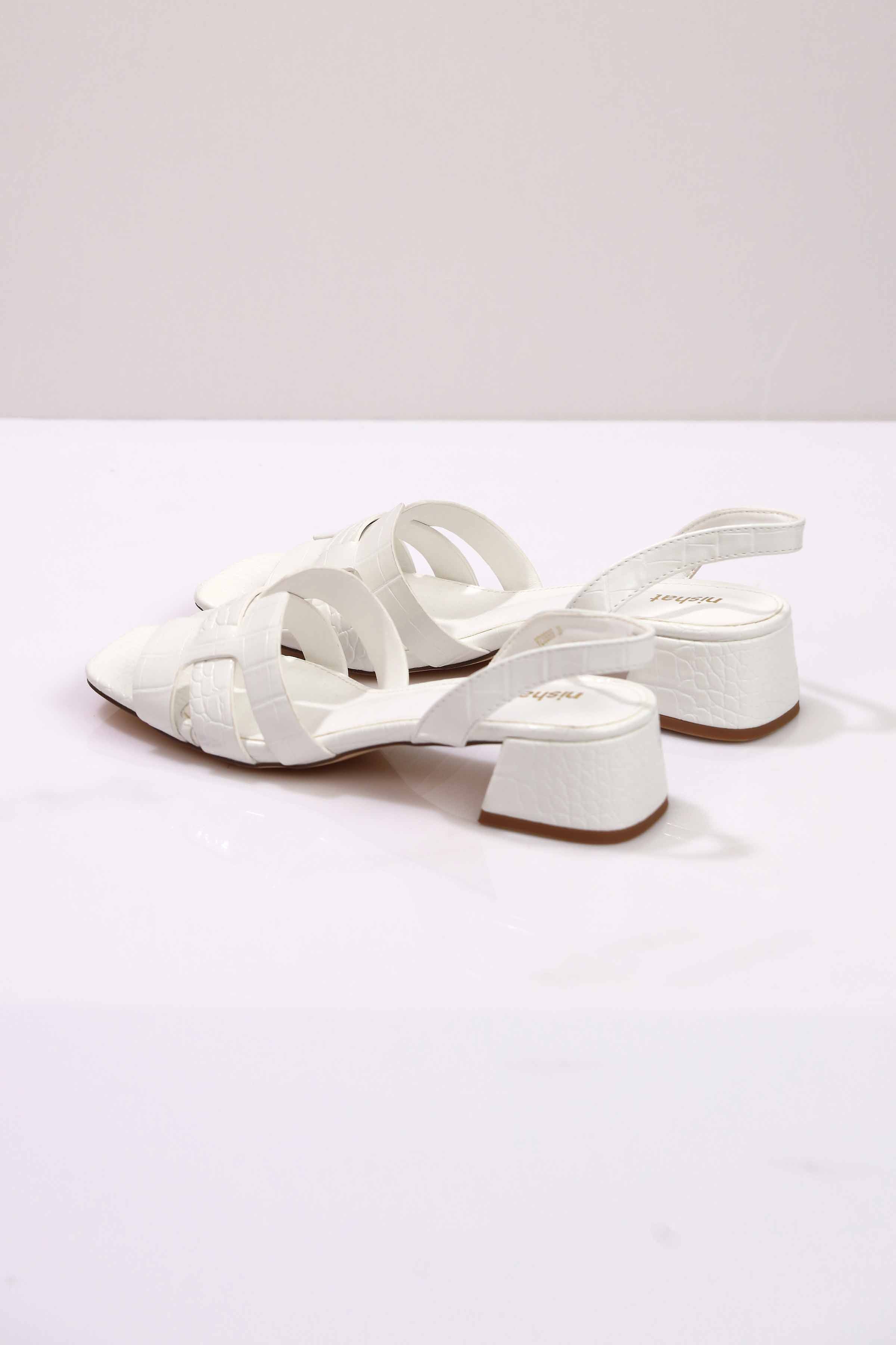 White Block Heels-443022912 for Women - Shoes Collection | Nishat | Shop Online