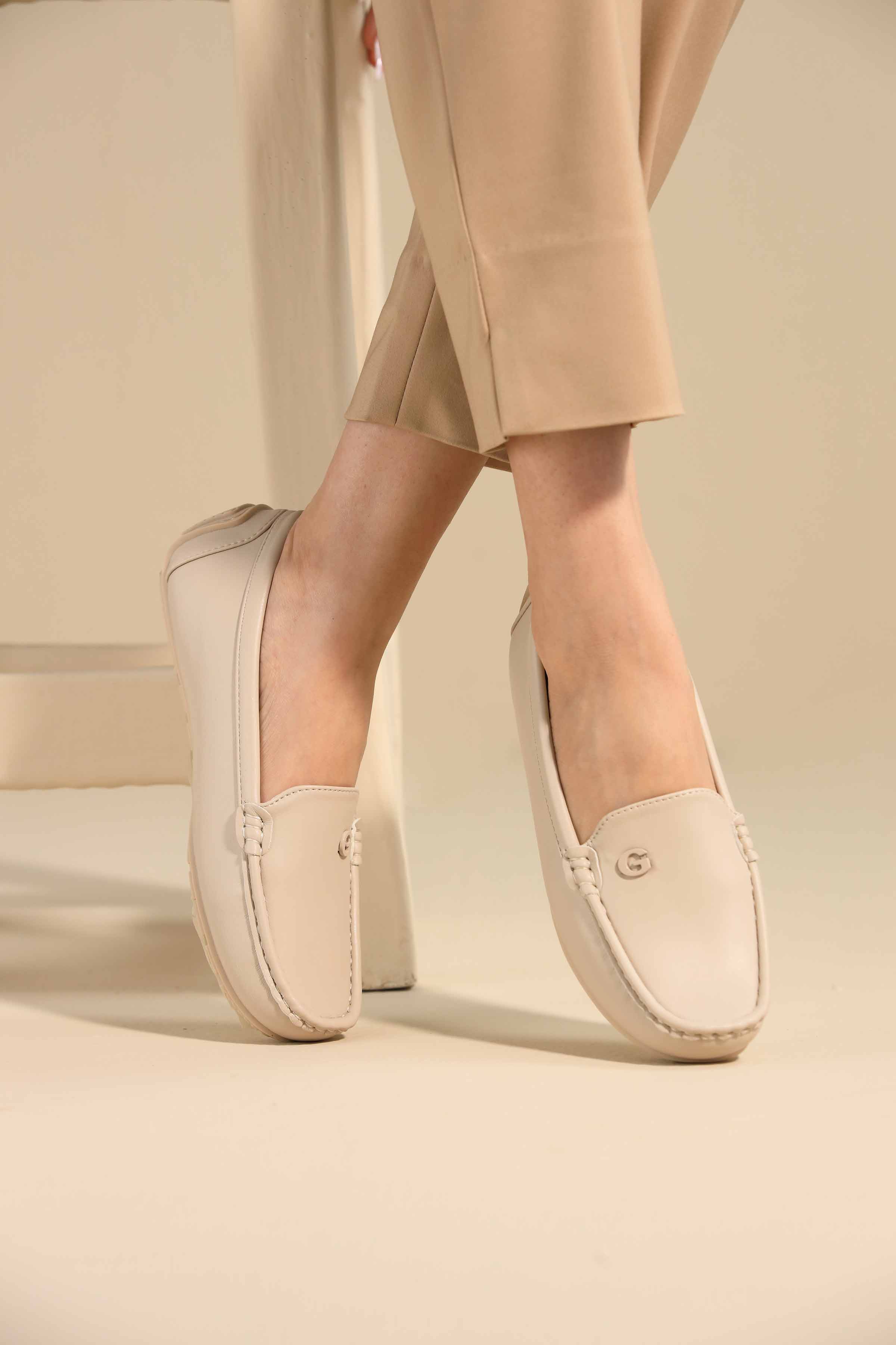 Off White Loafers-443112907 - for Women - Shoes Collection | Nishat | Shop Online