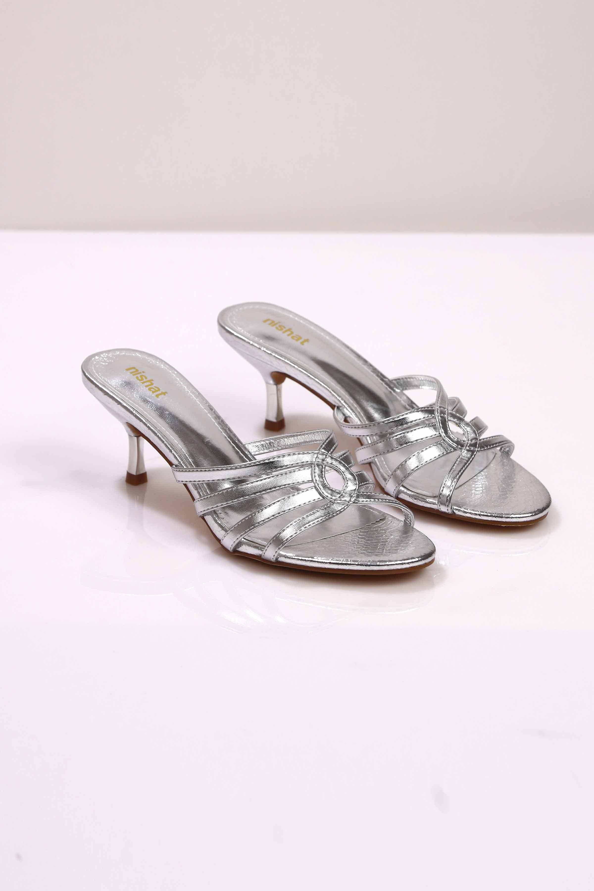 Silver Heels-443152920 for Women - Shoes Collection | Nishat | Shop Online