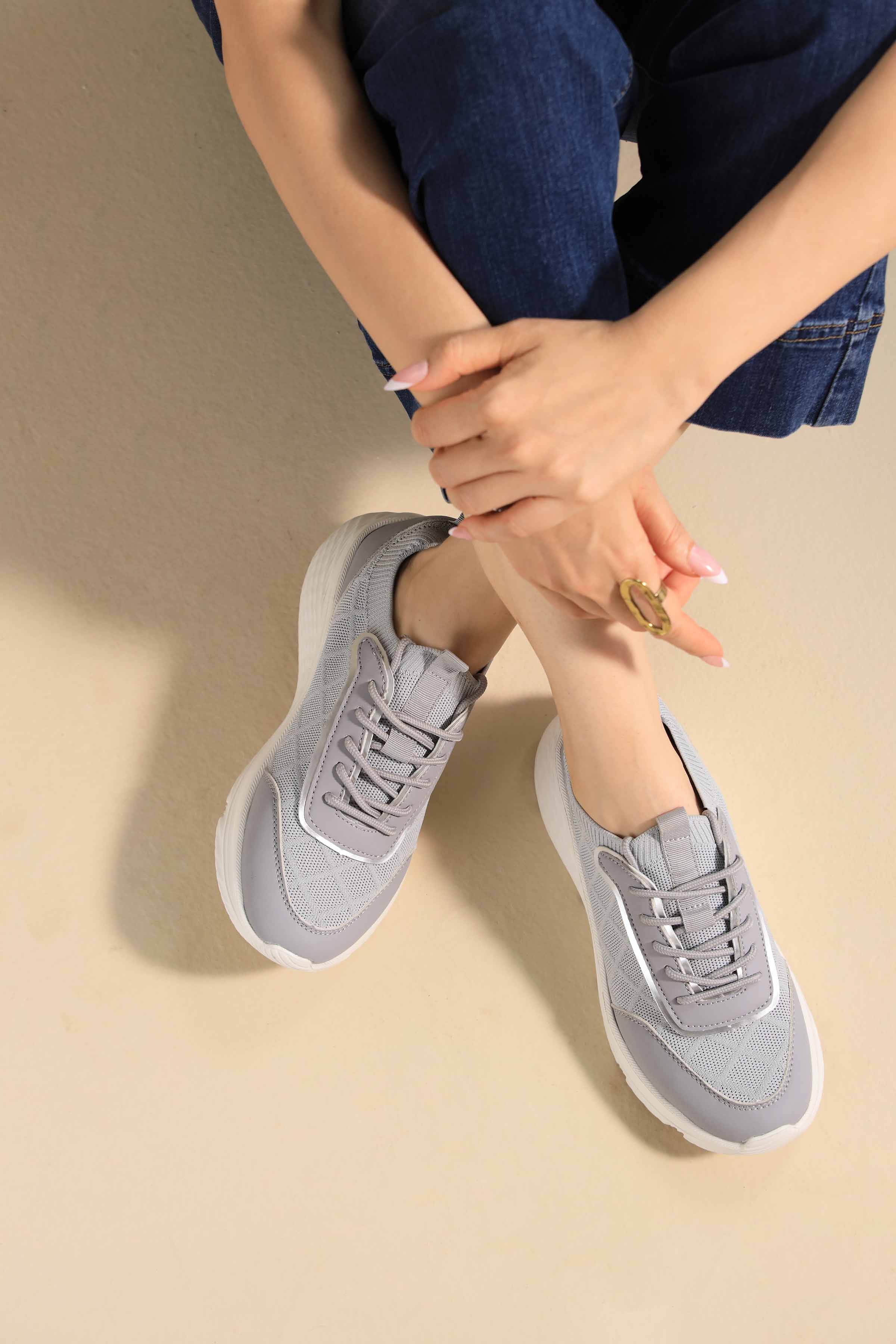 Grey Joggers-443192911 - for Women - Shoes Collection | Nishat | Shop Online