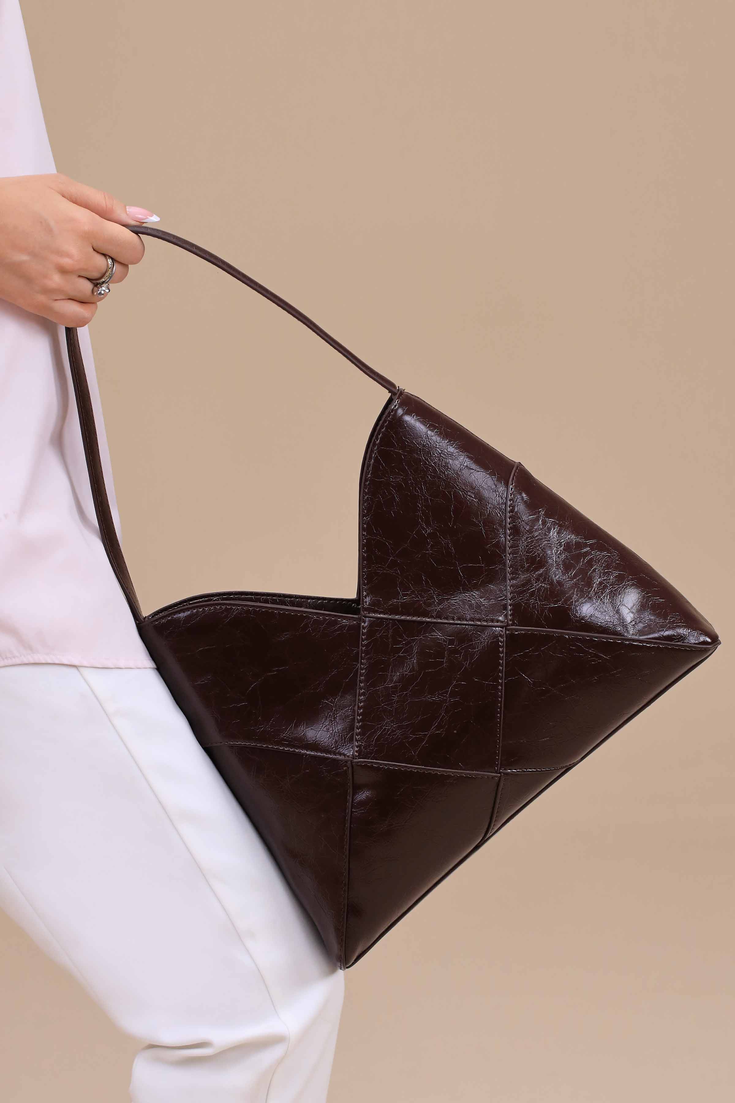 Coffee Shoulder Bag-443212117-for Women - Bag Winter Collection | Nishat | Shop Online