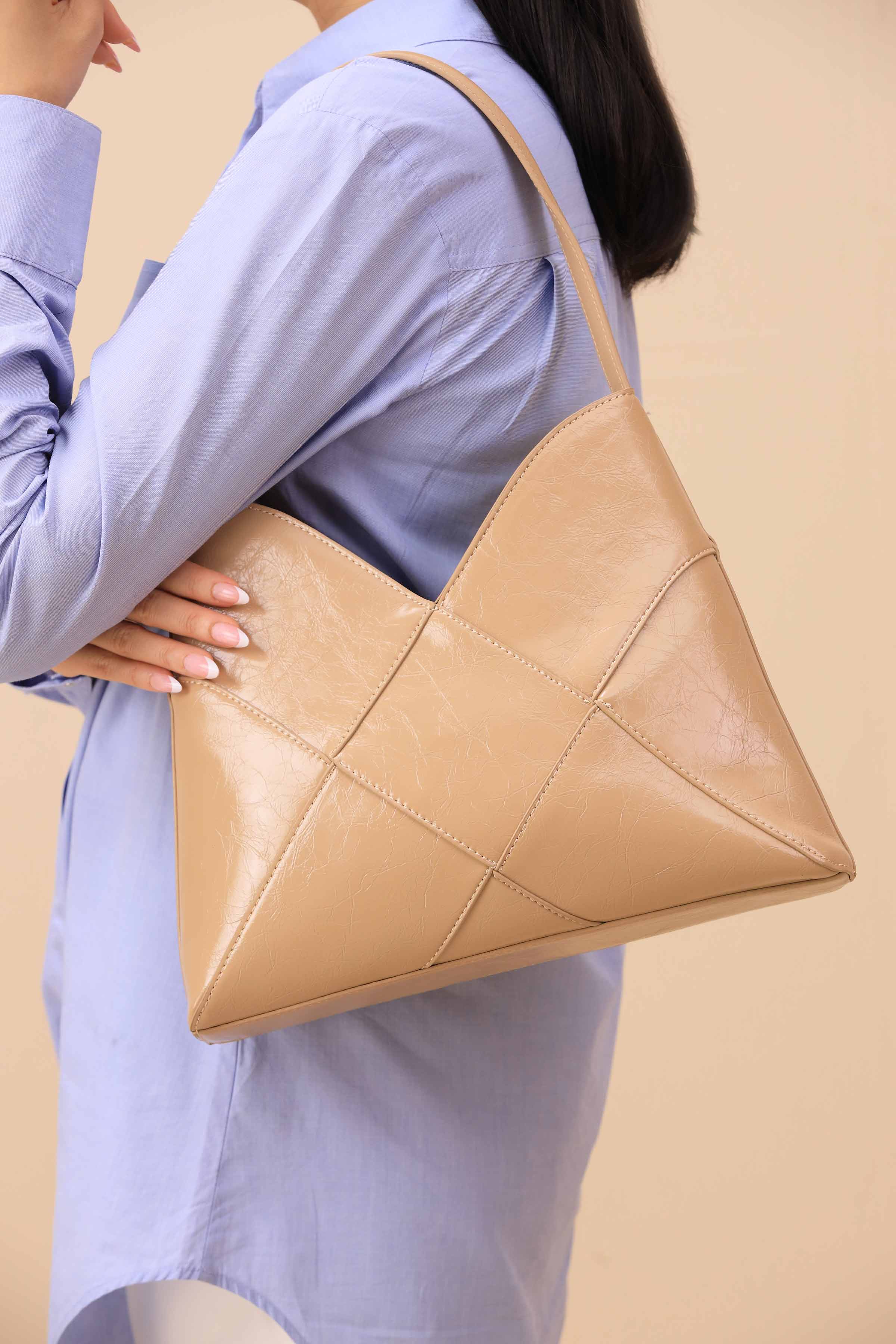 Beige Shoulder Bag-443212118-for Women - Bag Winter Collection | Nishat | Shop Online