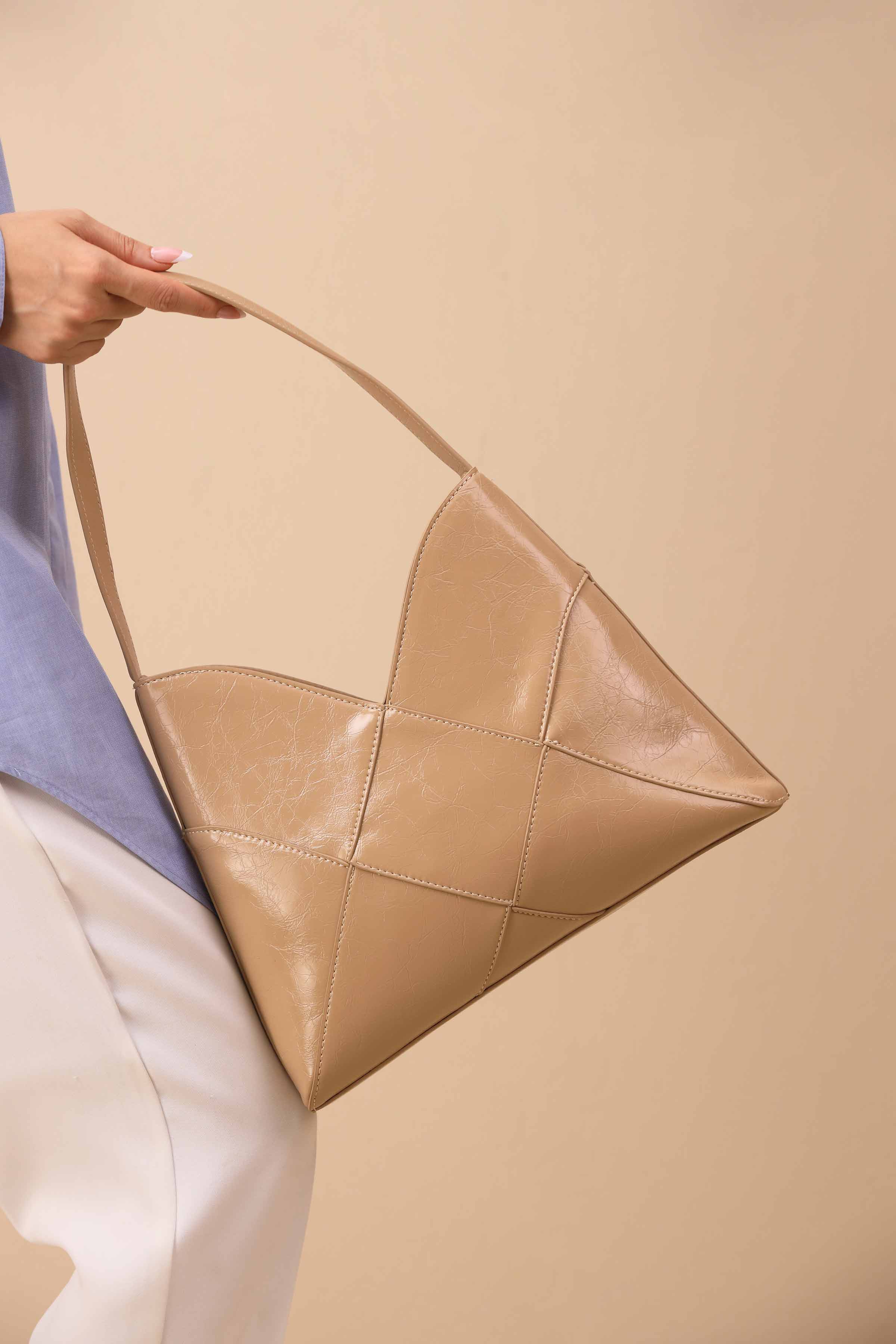 Beige Shoulder Bag-443212118-for Women - Bag Winter Collection | Nishat | Shop Online