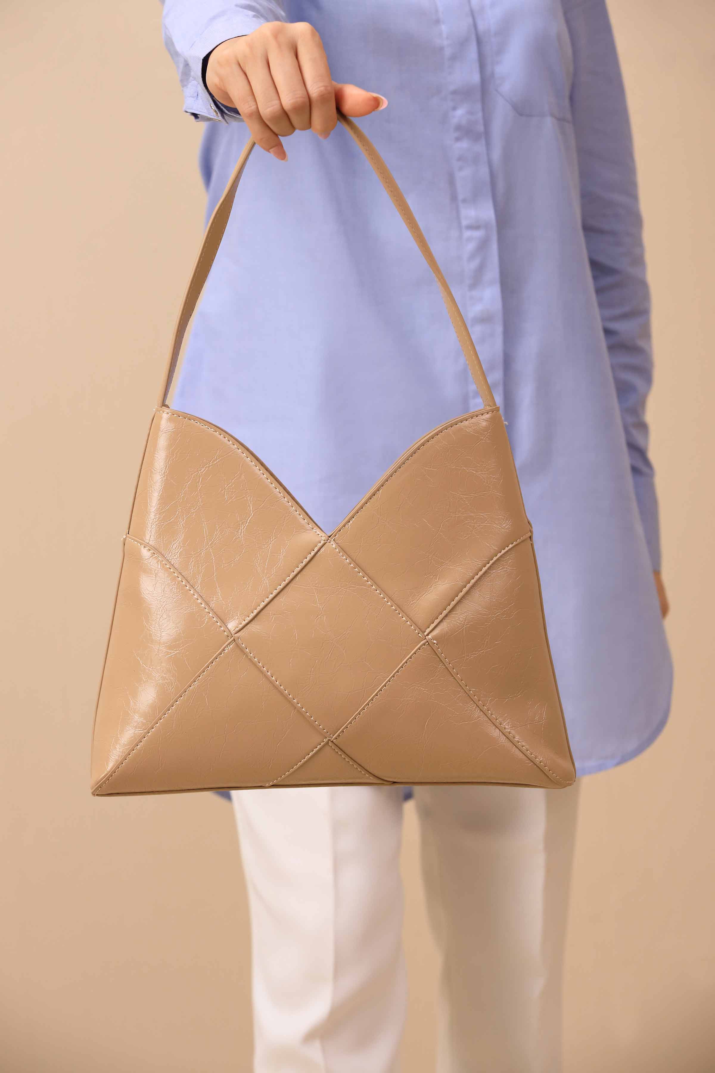 Beige Shoulder Bag-443212118-for Women - Bag Winter Collection | Nishat | Shop Online