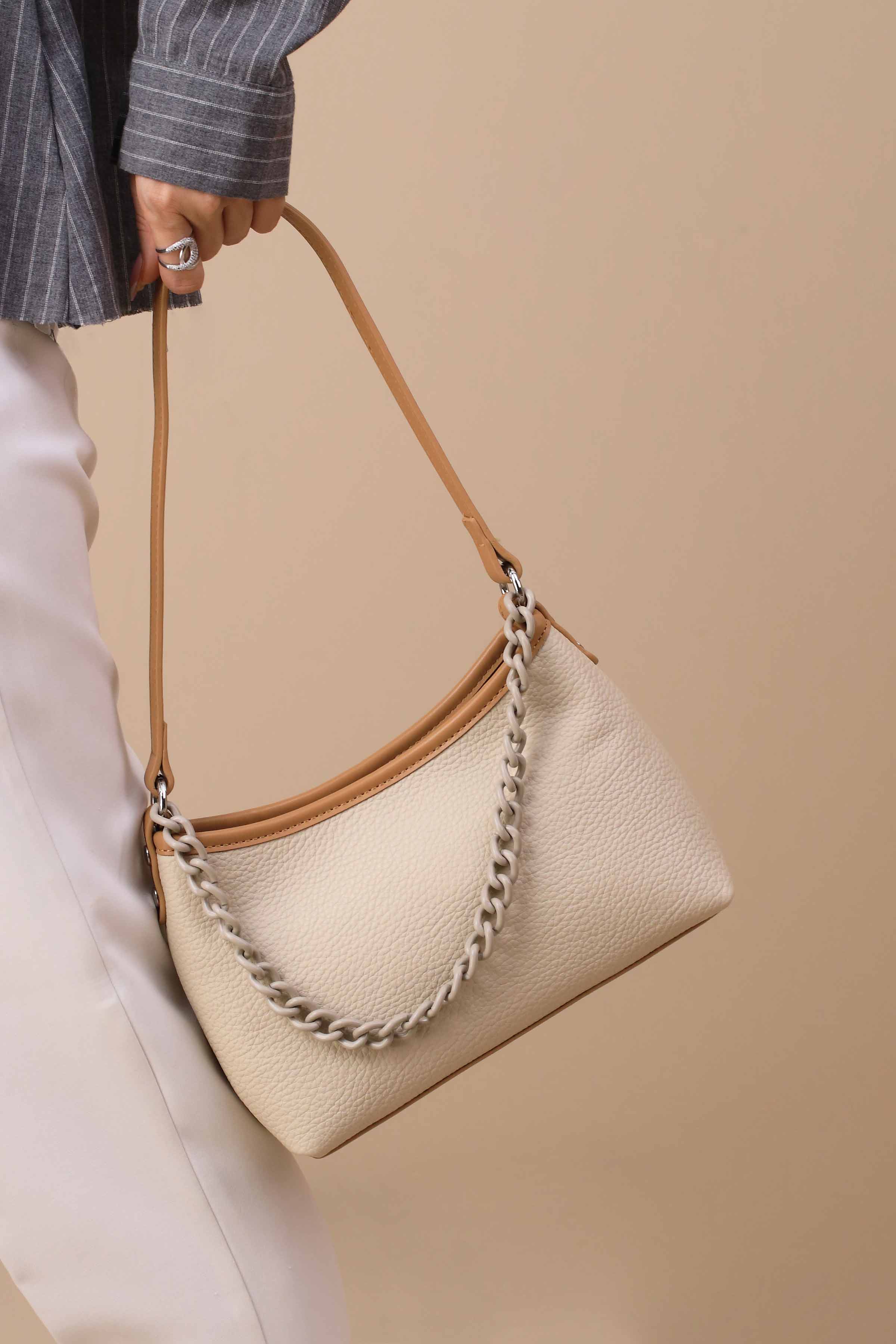 Beige Shoulder Bag-443222118-for Women - Bag Winter Collection | Nishat | Shop Online