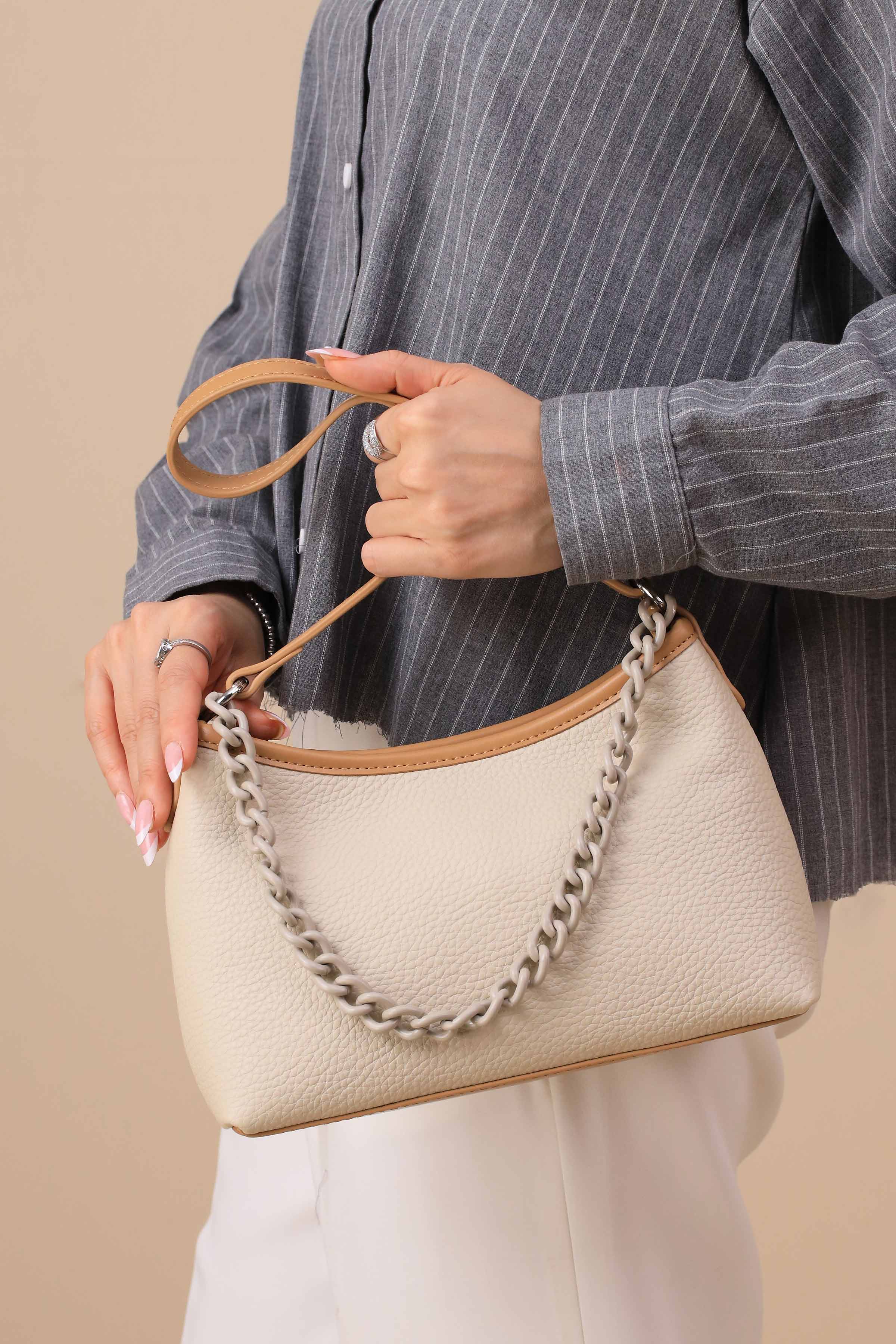 Beige Shoulder Bag-443222118-for Women - Bag Winter Collection | Nishat | Shop Online