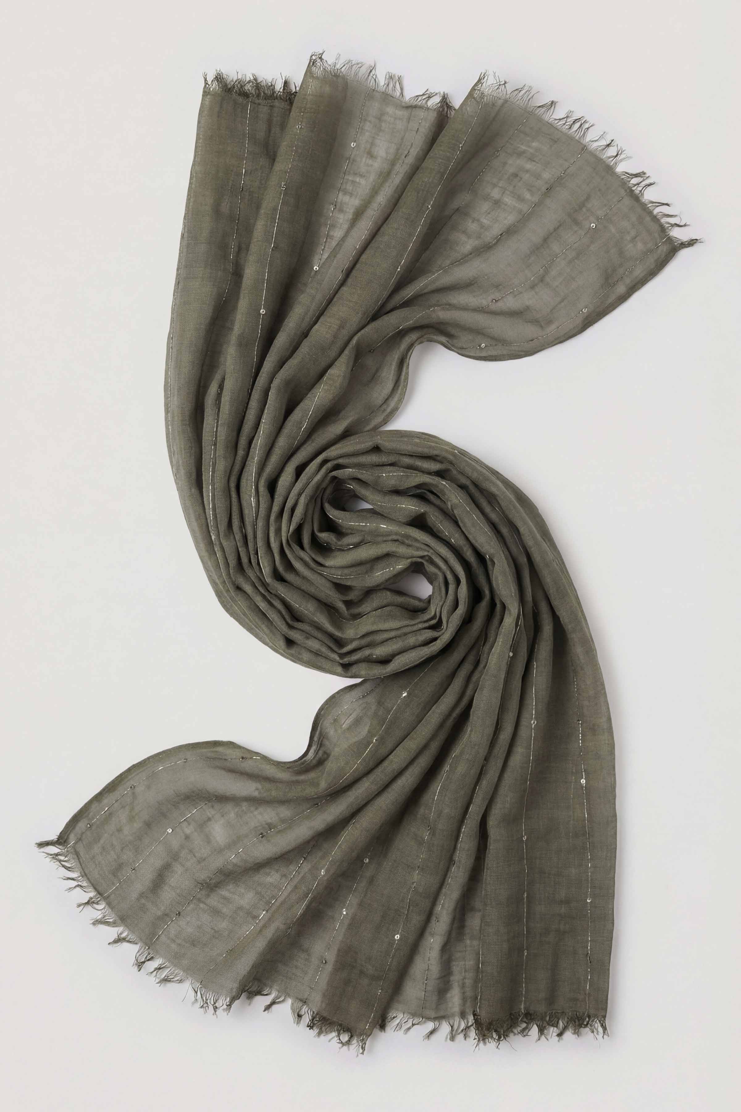 Dark Green Women Scarf-443392104