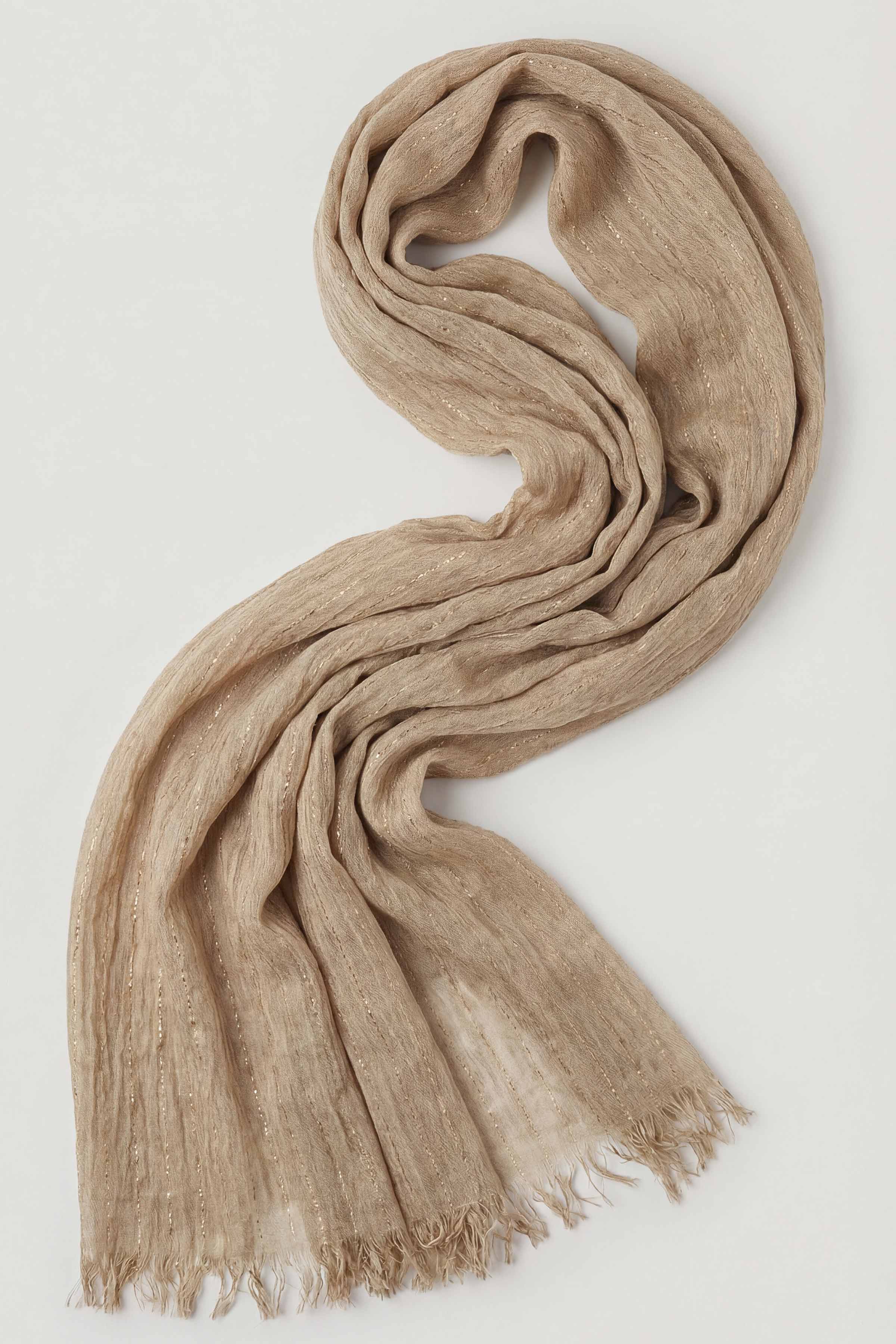 Beige Women Scarf-443422118