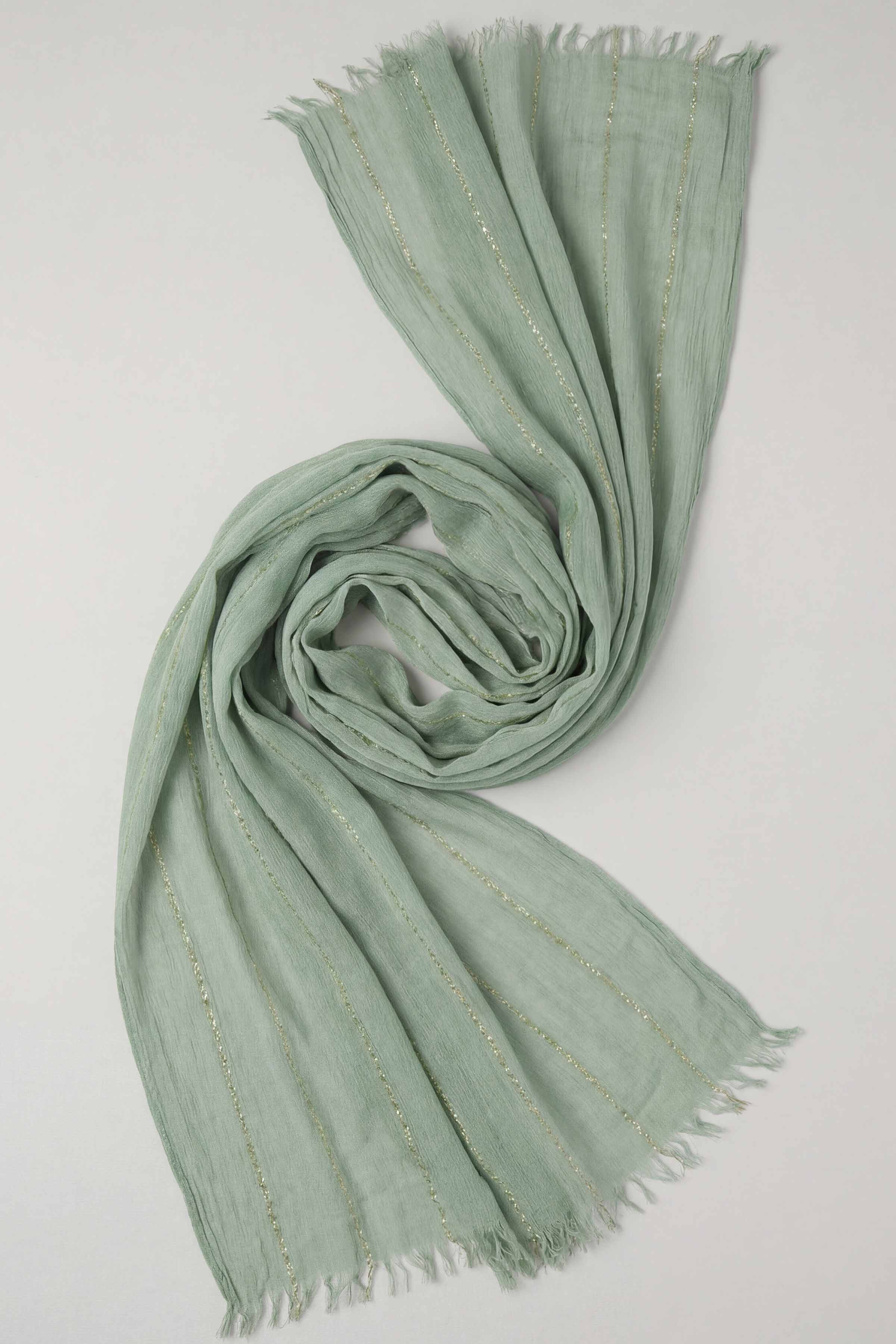Green Women Scarf-443442104
