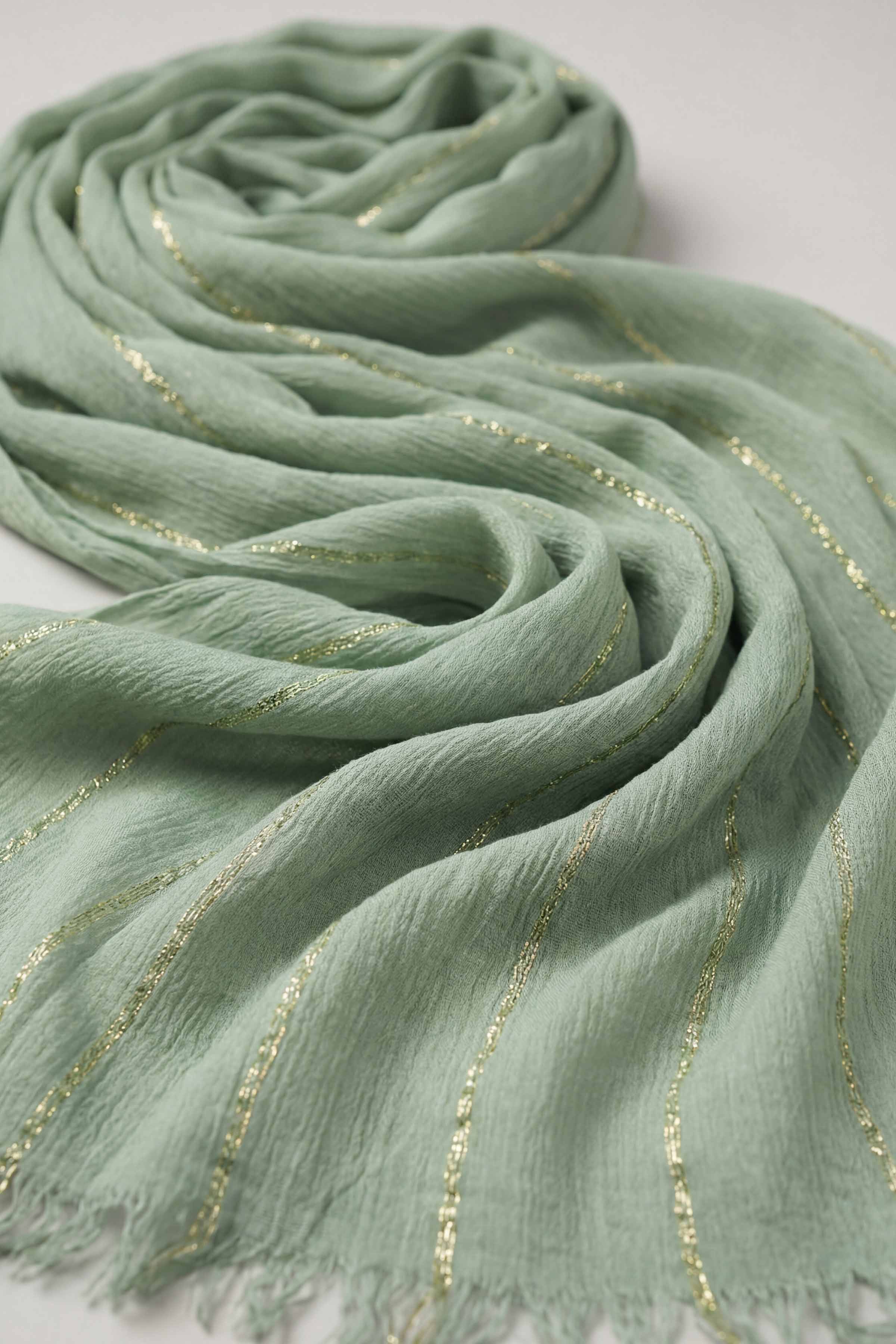 Green Women Scarf-443442104