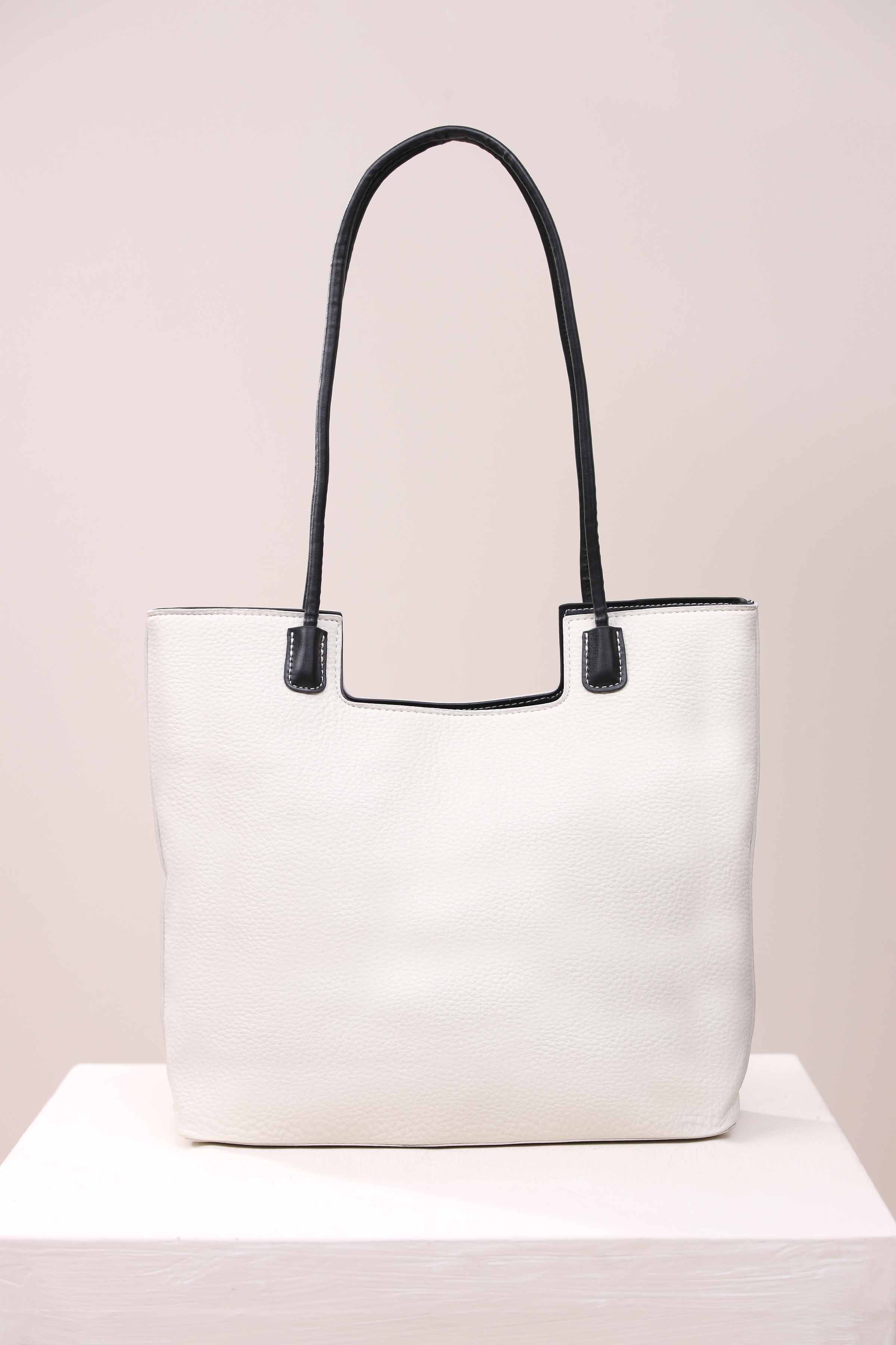 White Tote Bag-443512112 for Women - Bag Collection | Nishat | Shop Online