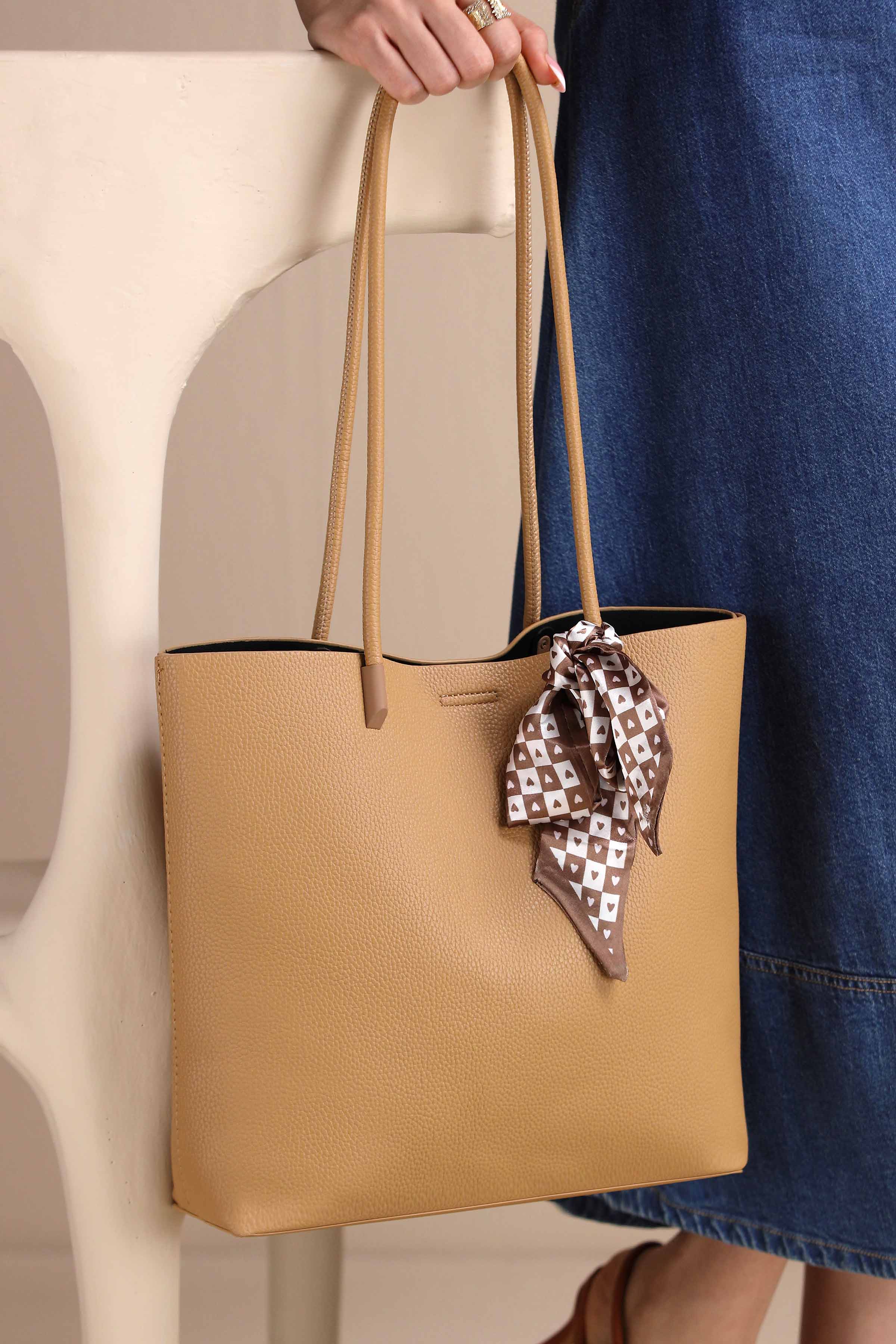 Beige Tote Bag-443602118