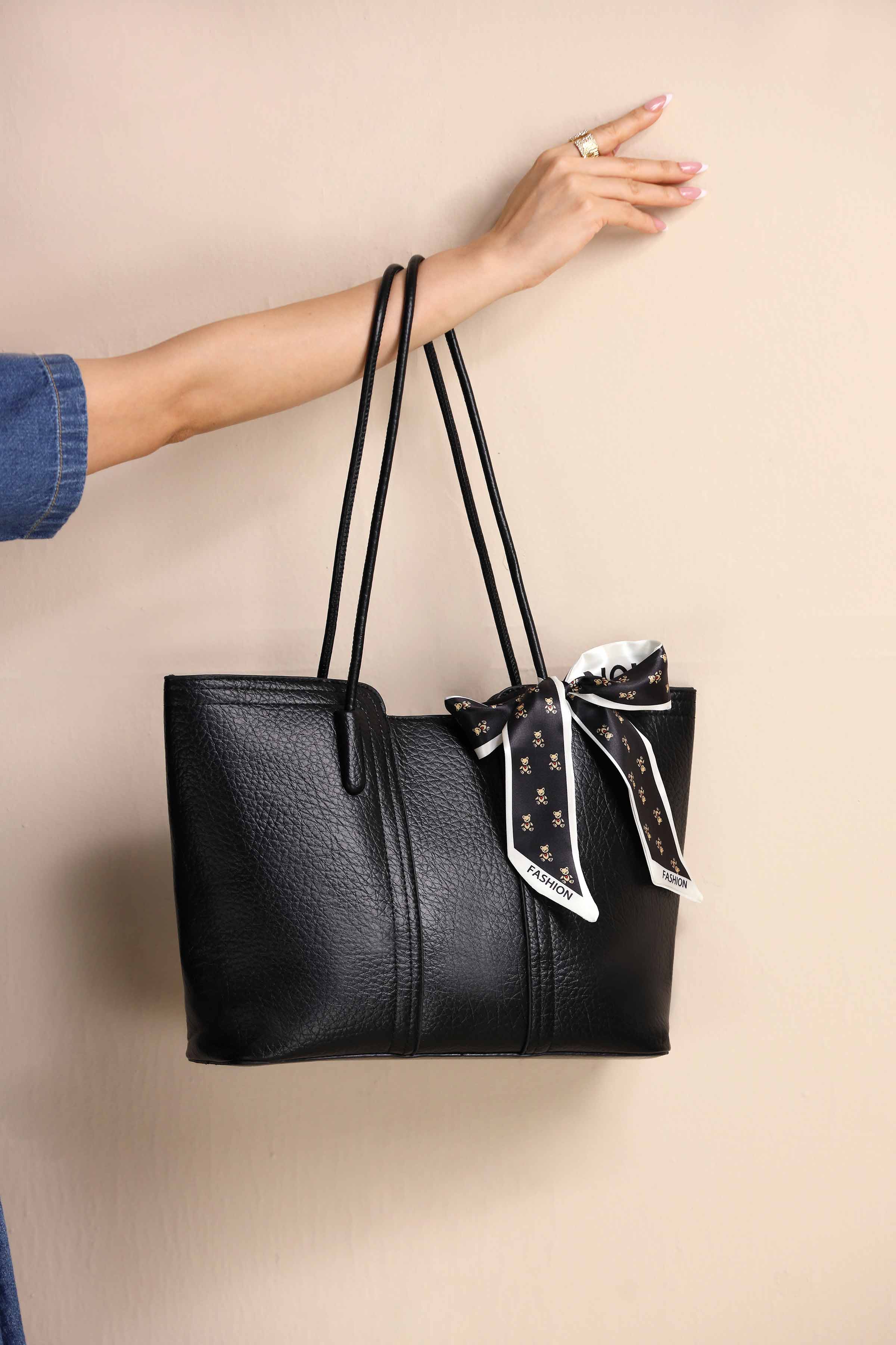 Black Tote Bag-443612103 for Women - Bag Winter Collection | Nishat | Shop Online