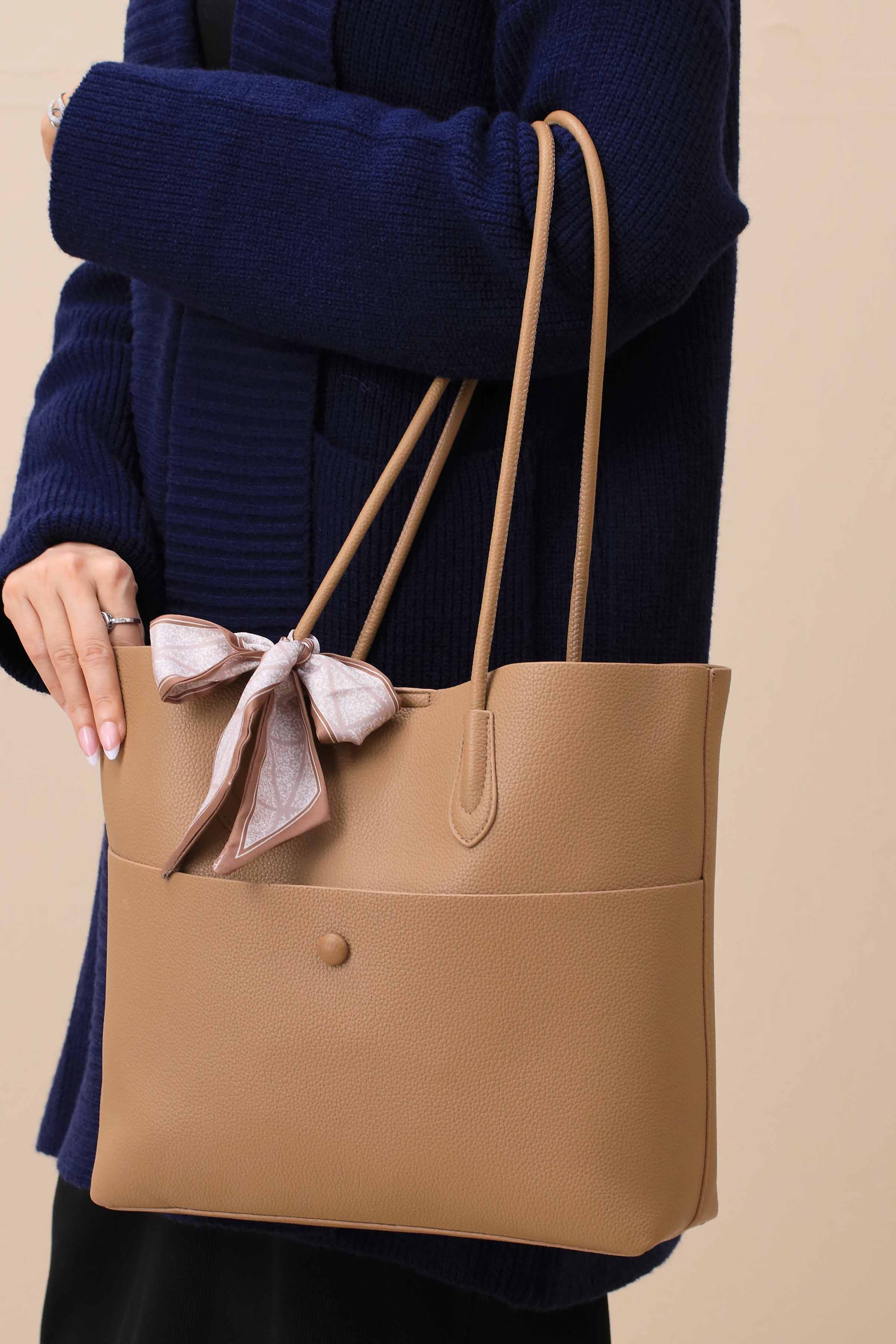 Tan Tote Bag-443622126-for Women - Bag Winter Collection | Nishat | Shop Online