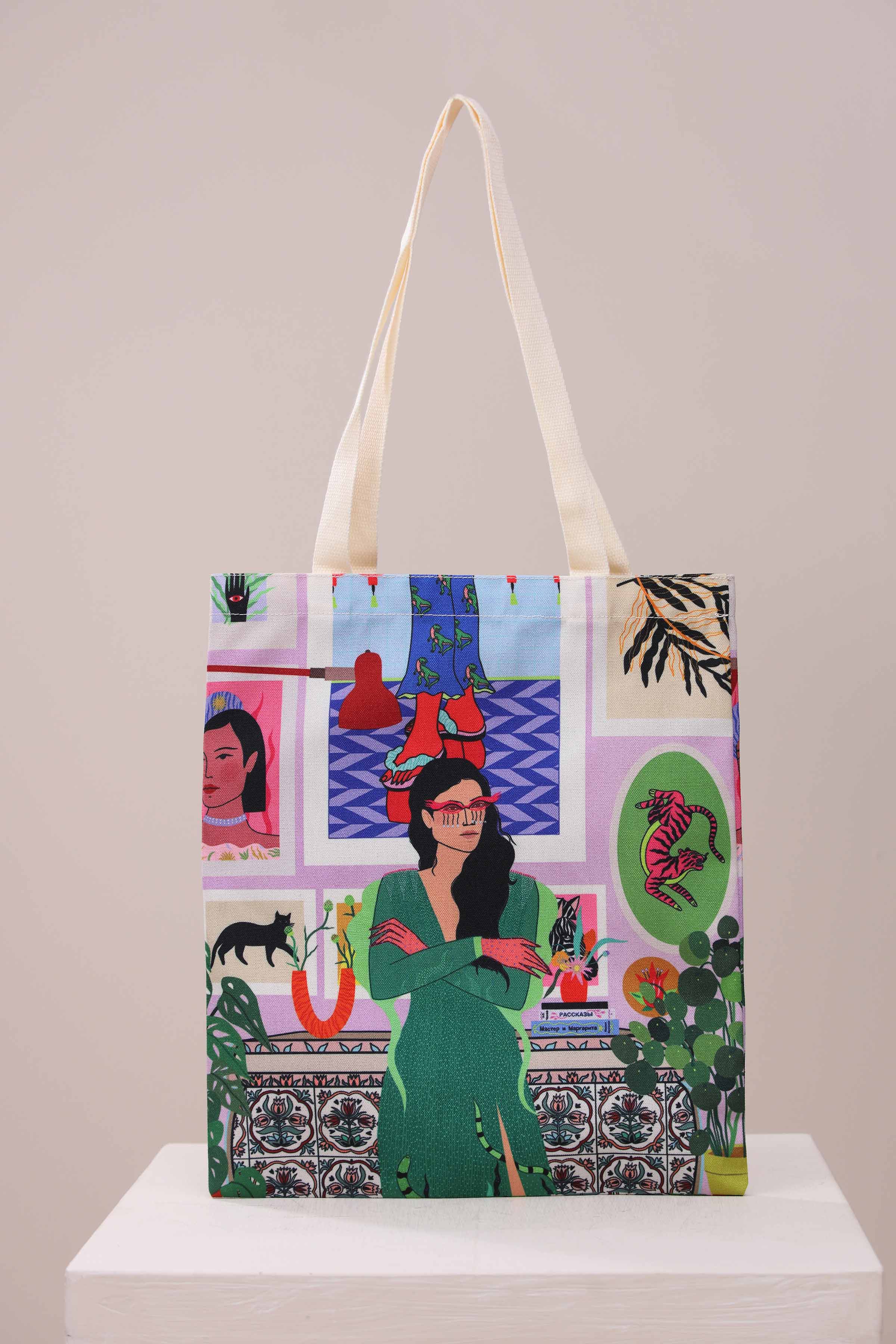 Off White & Green Fabric Bag-443672107 for Women - Bag Collection | Nishat | Shop Online