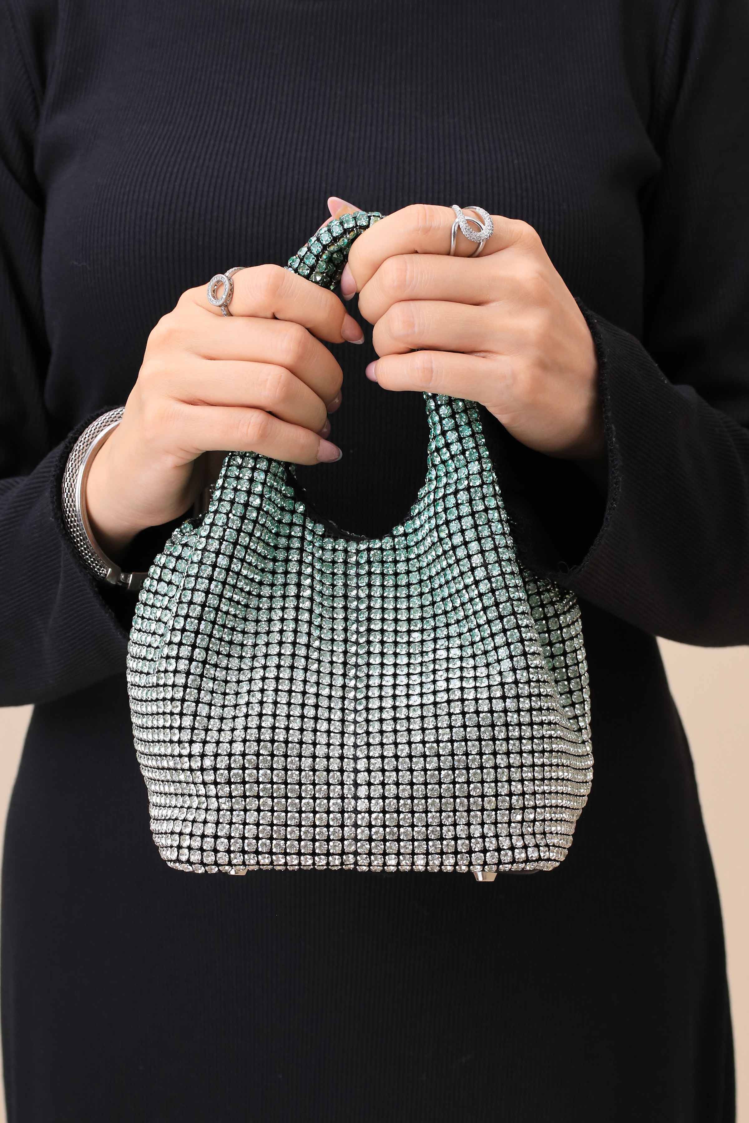 Gradient Green Clutch-444182104-for Women - Bag Winter Collection | Nishat | Shop Online